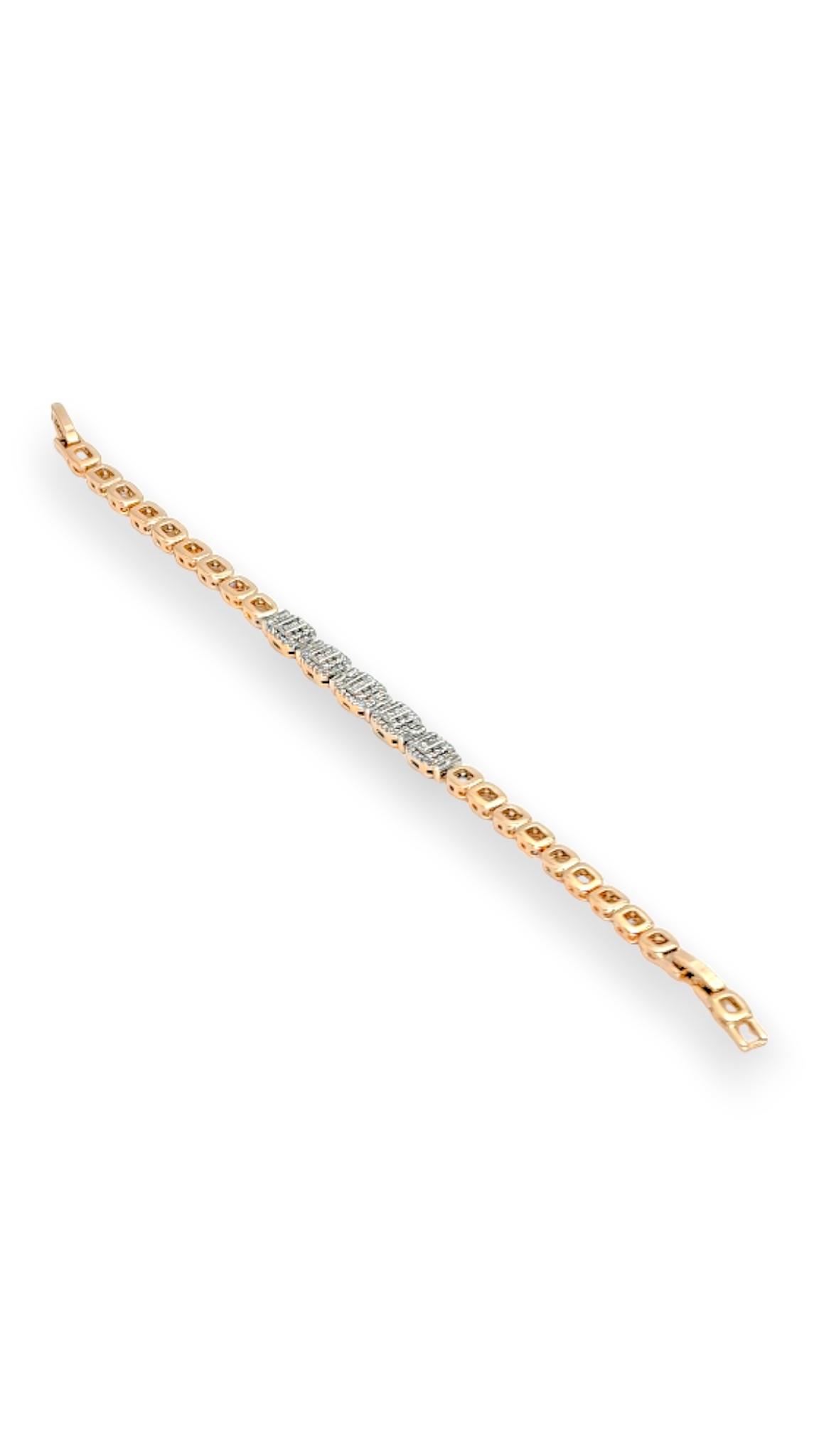 Ortası Beyaz Taşlı Bileklik 19cm