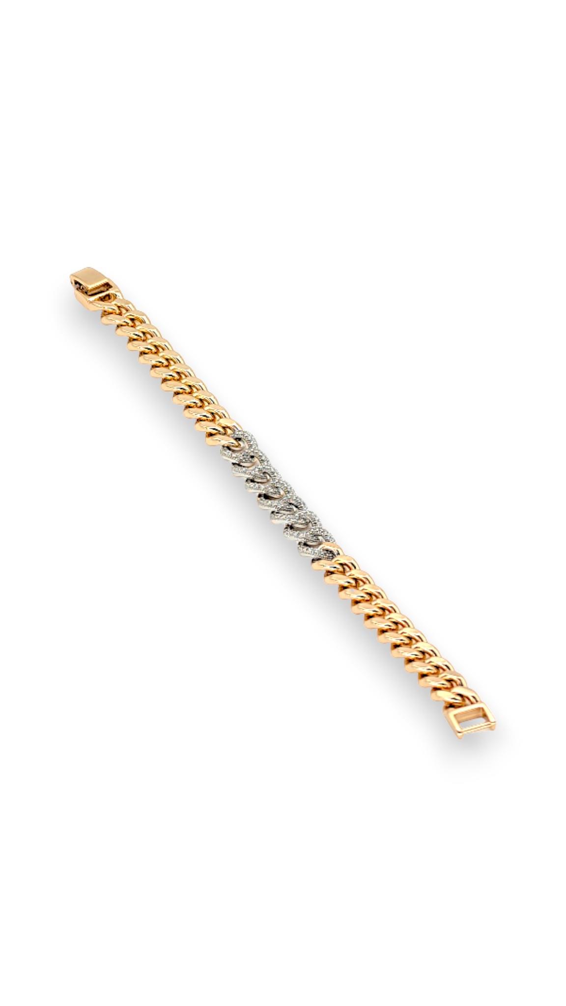 Ortası Taşlı Gurmet Bileklik 19 cm