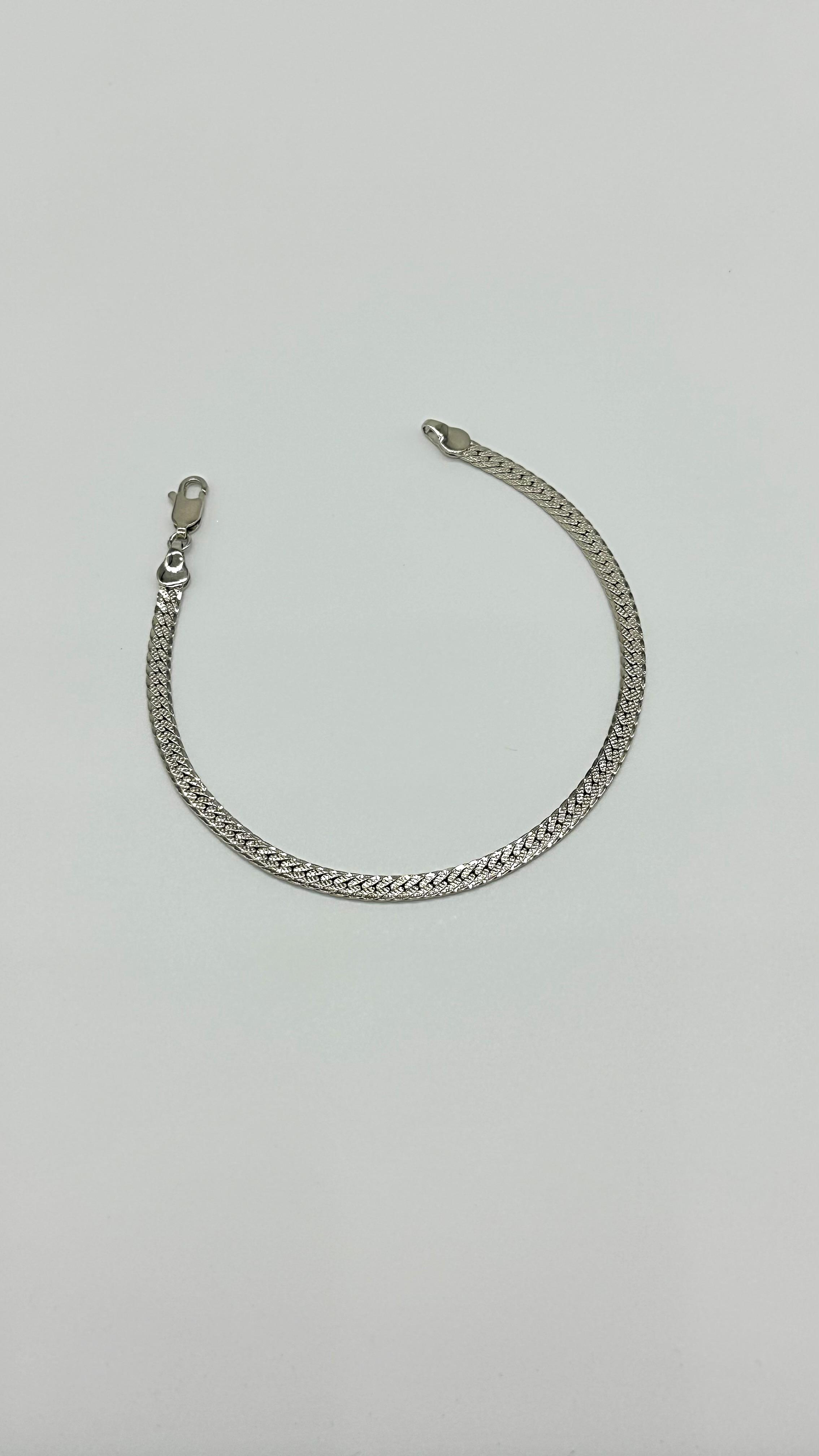 prıltılı italyan zincir bileklik silver