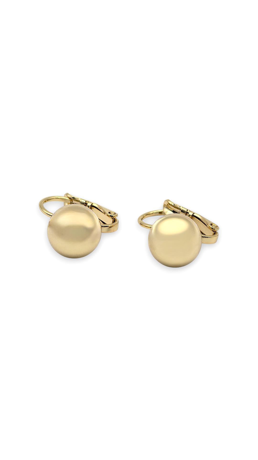 Sallantılı Tek Top Küpe 14K Gold 15mm