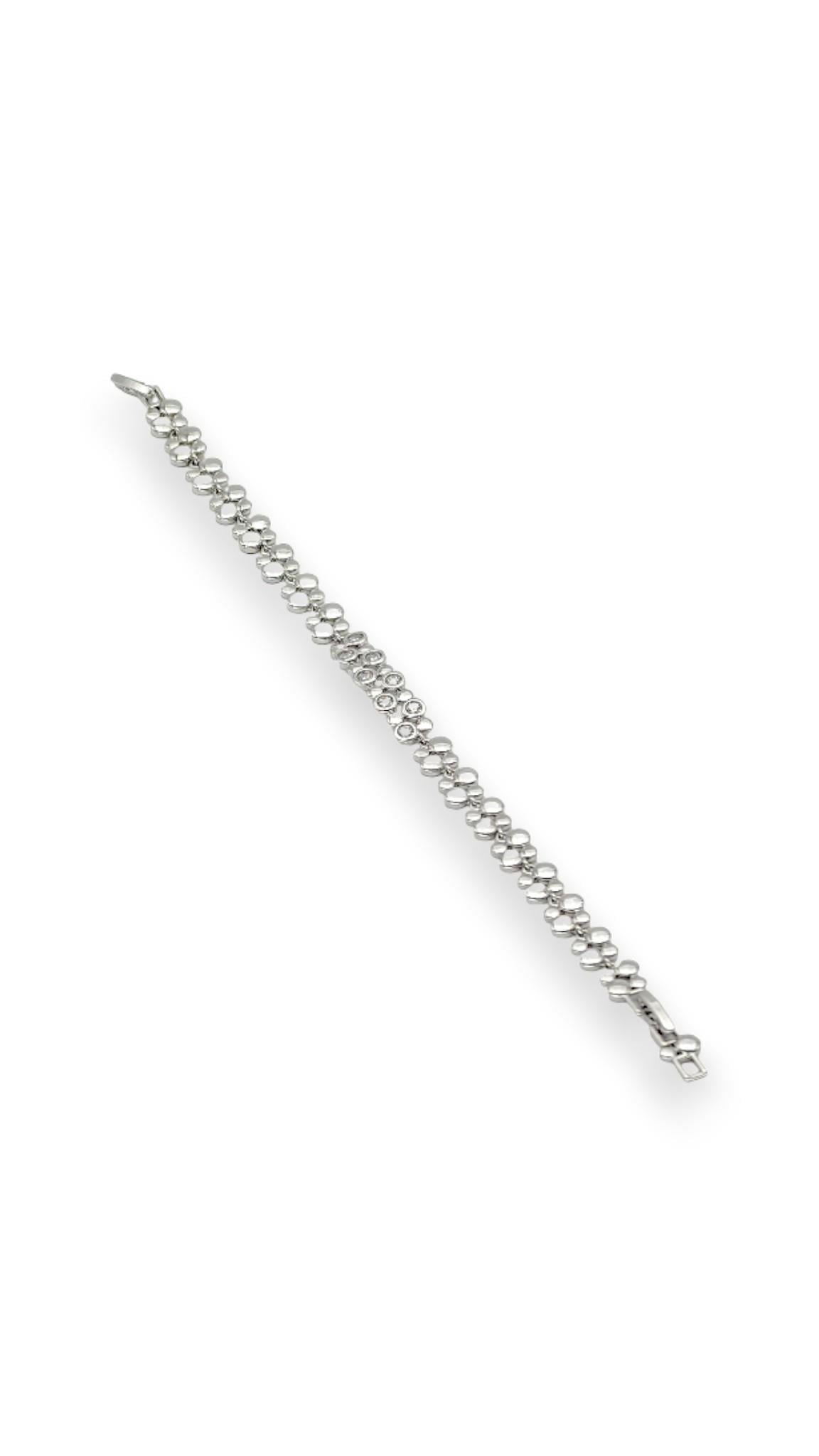 Silver Noktacıklı Ortası Taş Bileklik 20 cm
