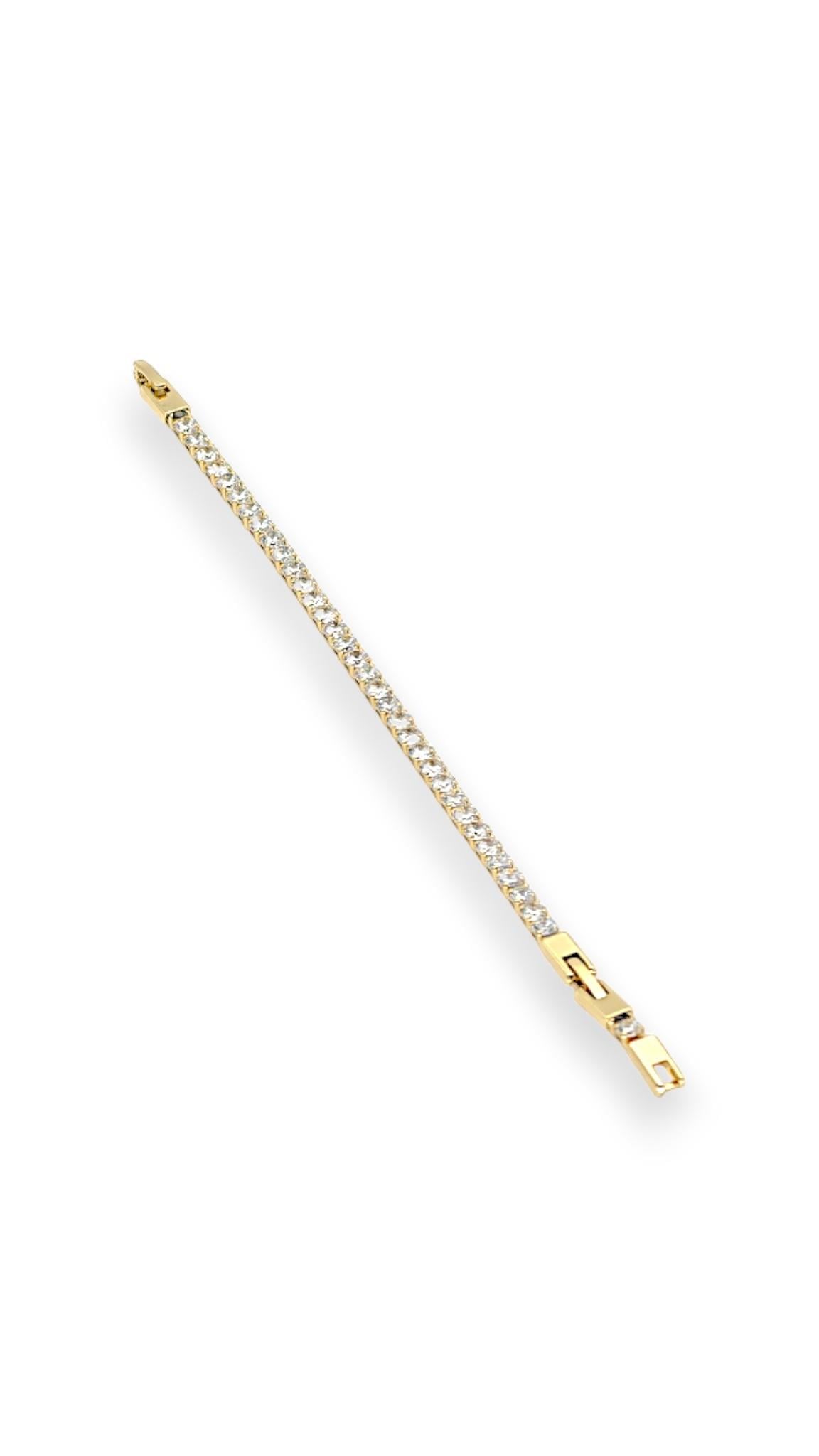 Su Yolu 4mm Kare Bileklik 14K Gold 20cm