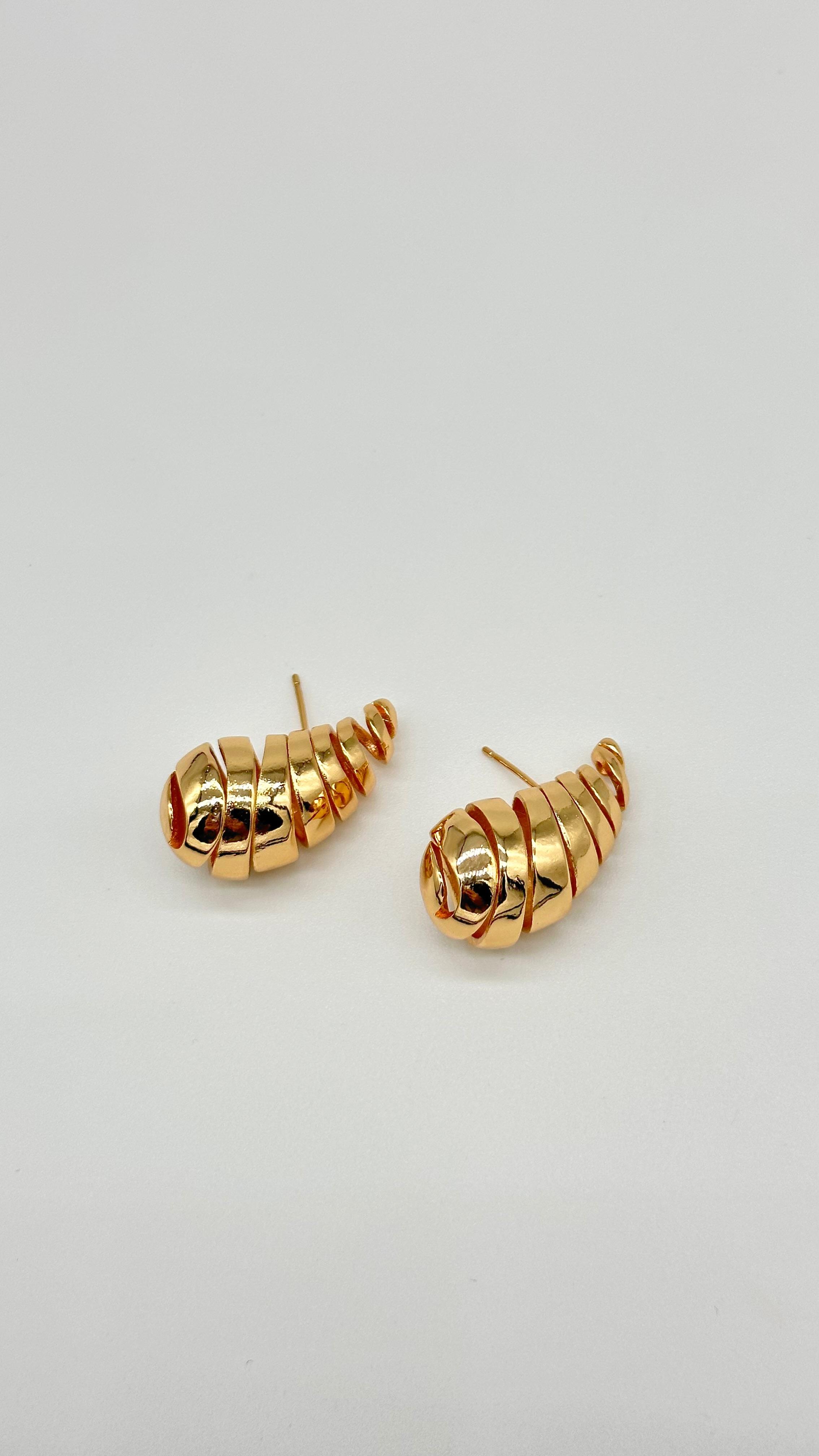 Tırtıl Küpe Gold