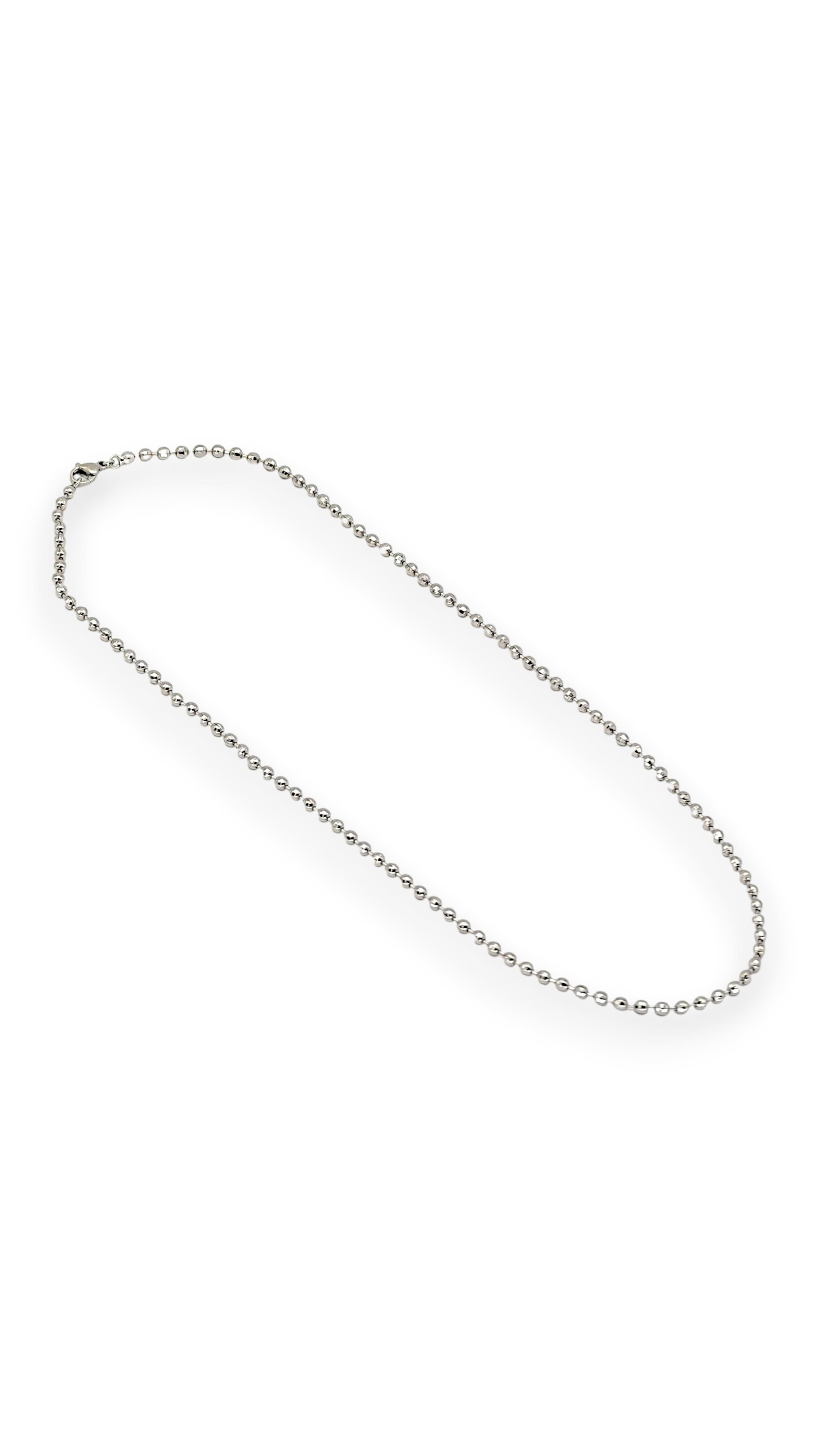 Topçuk Kolye Silver 50cm 