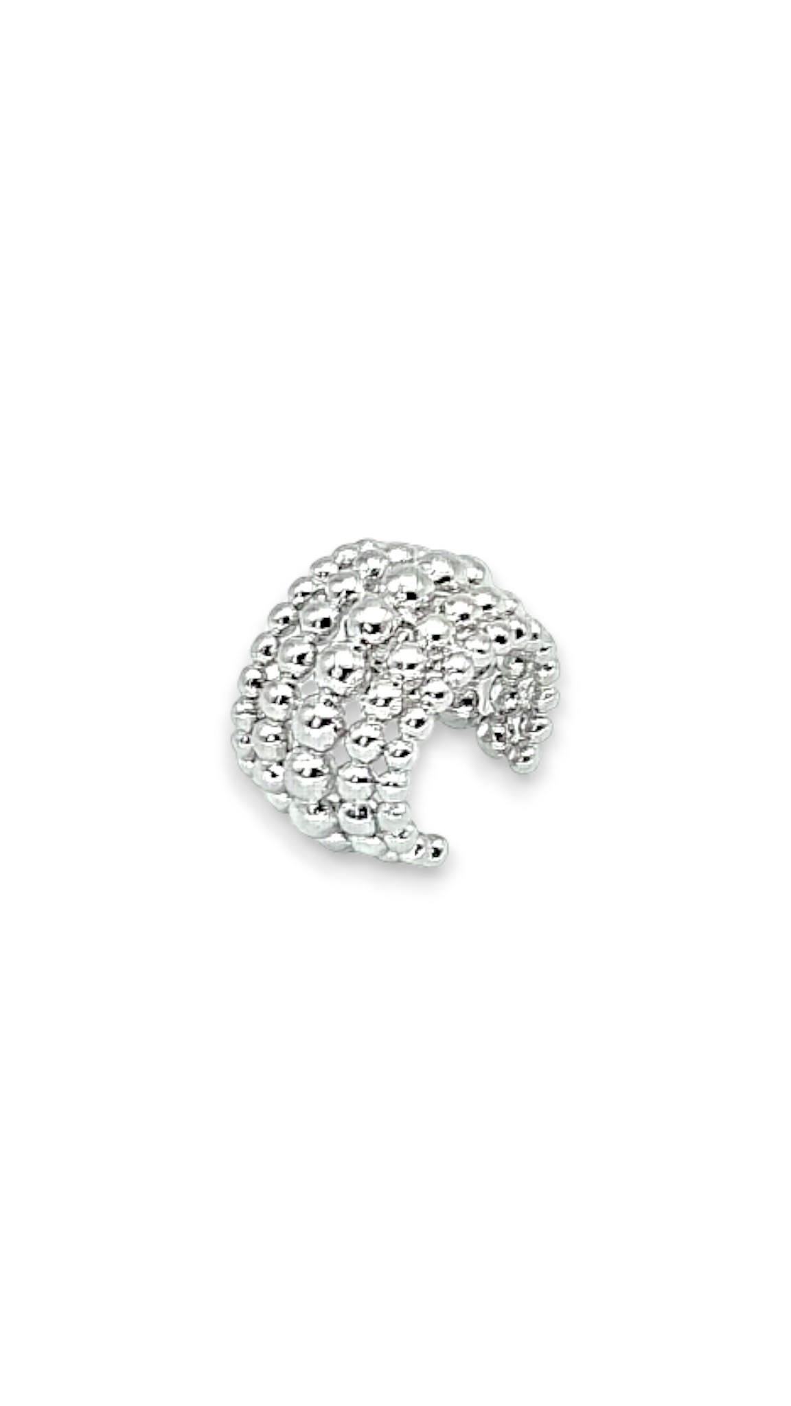 Topçuklu Silver Earcuff