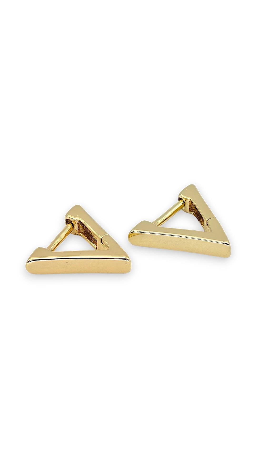 Üçgen Küpe 14K Gold 13mm