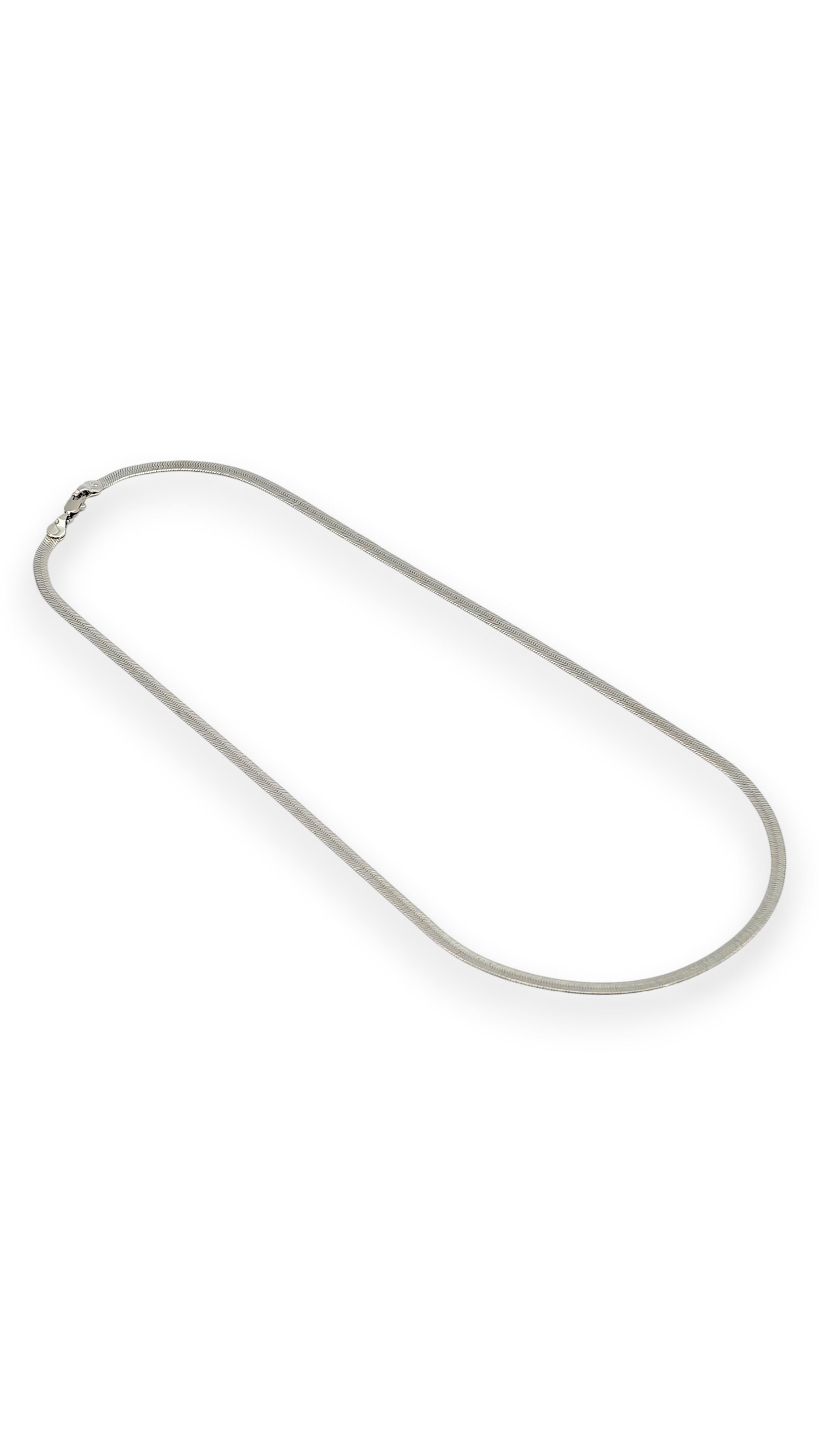 Yassı İtalyan Kolye Silver 55cm