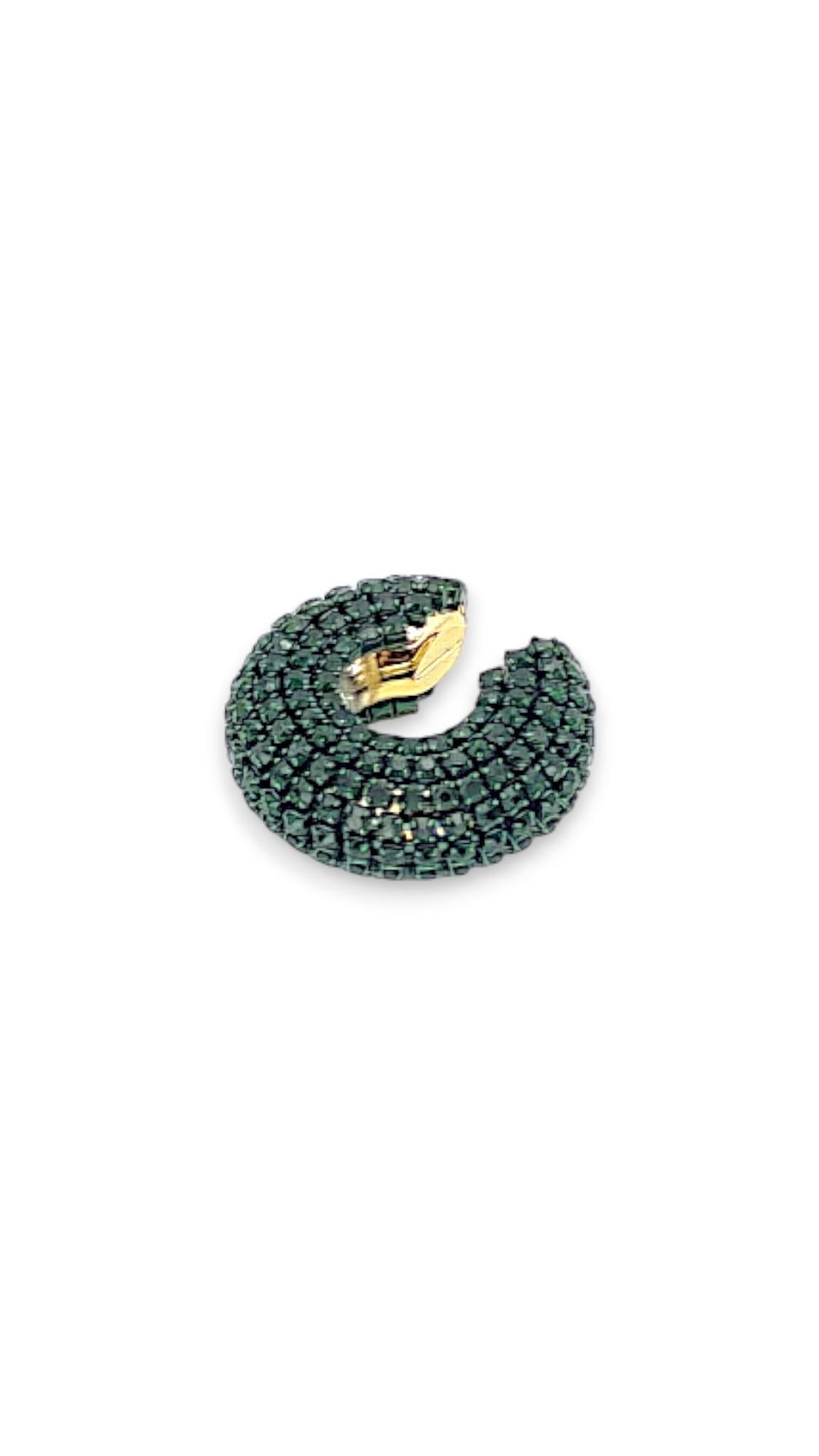 Zümrüt Yeşili Taşlı Earcuff 