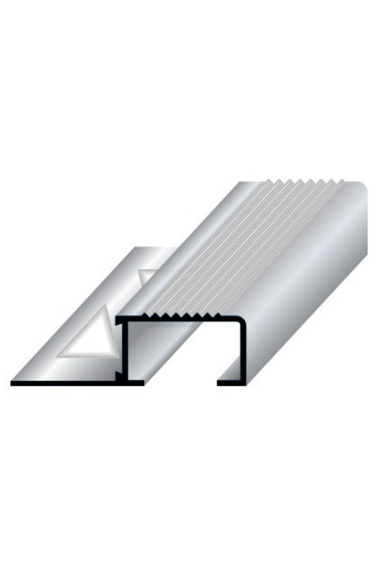 12 MM MERDİVEN BASAMAK PROFİLİ KUMLAMALI GRİ