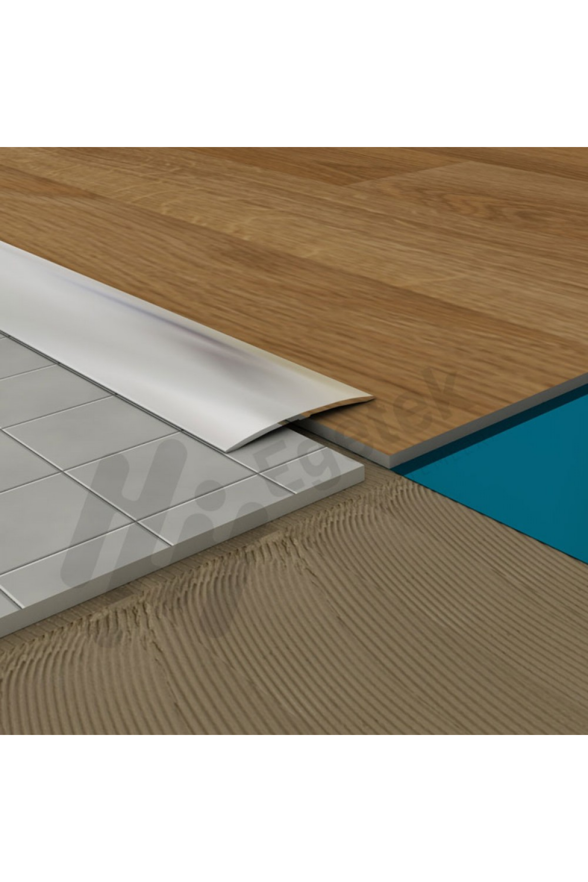 38 MM LAMİNANT PARKE EŞİK PROFİLİ GRİ HOLTMELTLİ