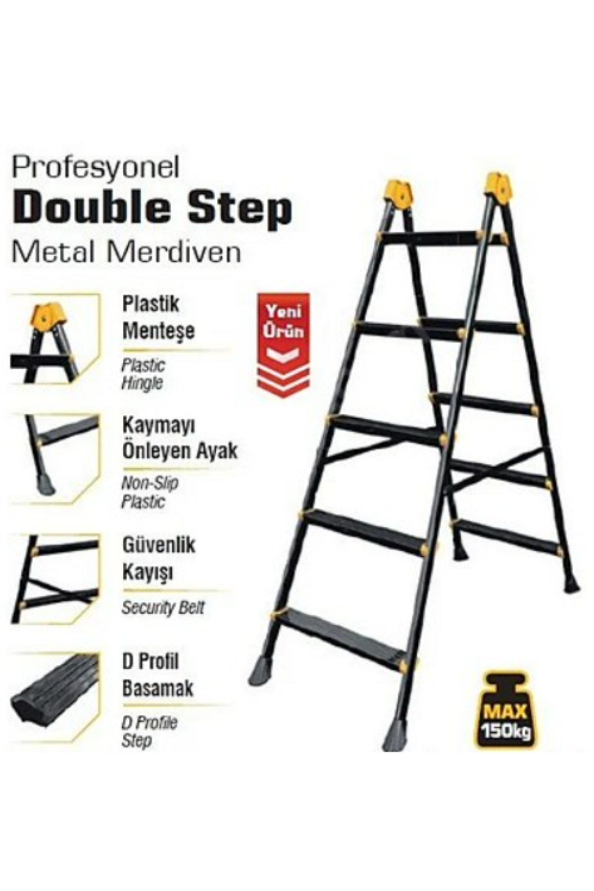 5+5 BASAMAKLI METAL MERDİVEN (DOUBLESTEP)