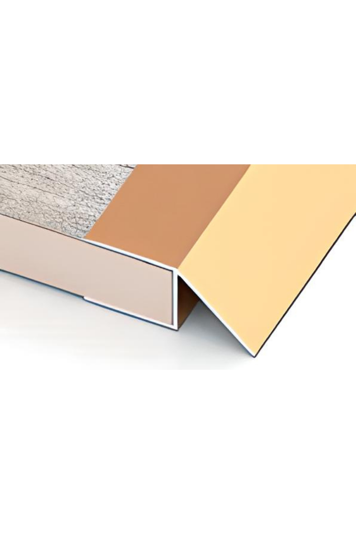 8 MM ALÜMİNYUM RAMPALI U PROFİLİ SARI
