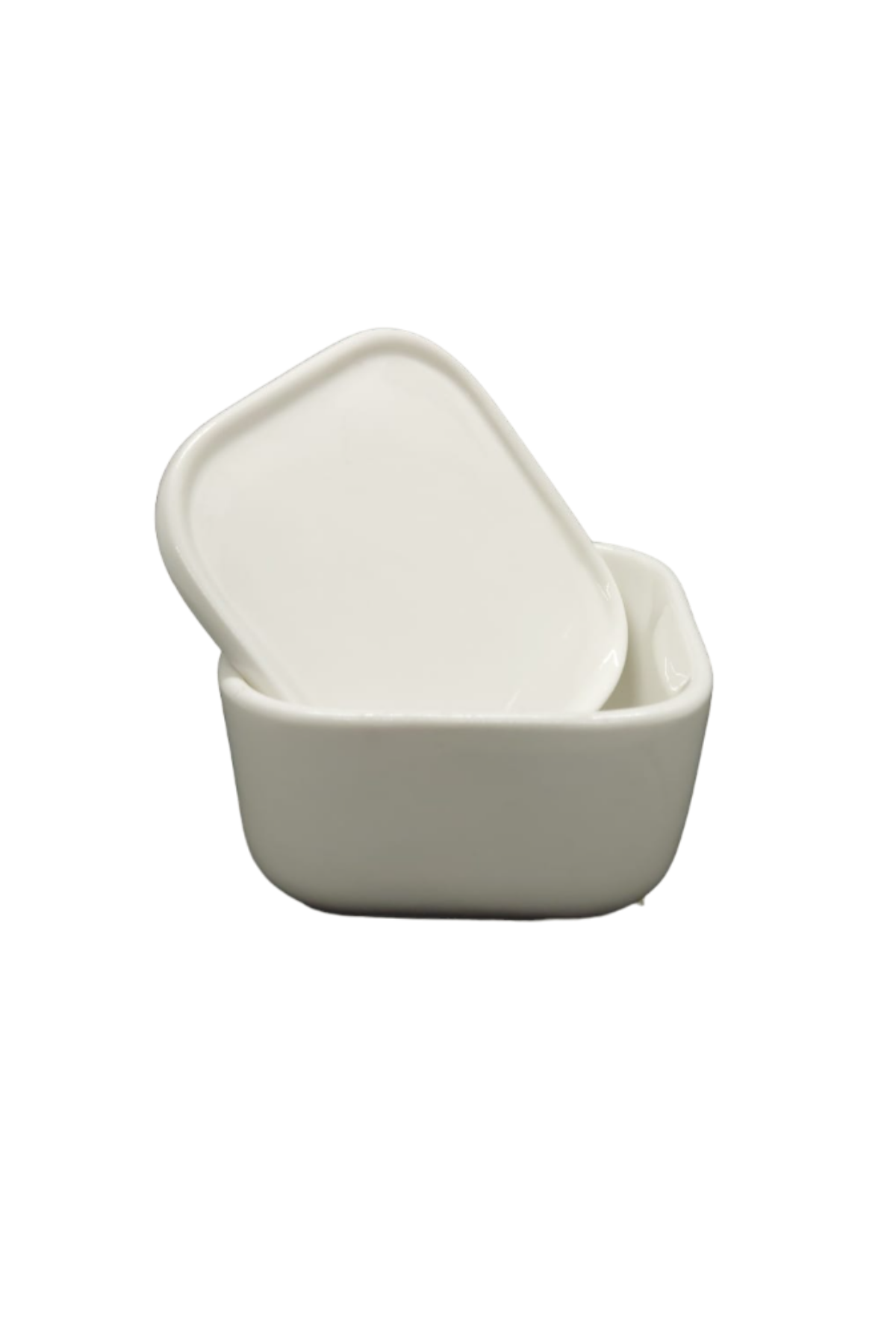 ACAR BİANCO PORSELEN KAPAKLI KASE 9X9X5 CM.