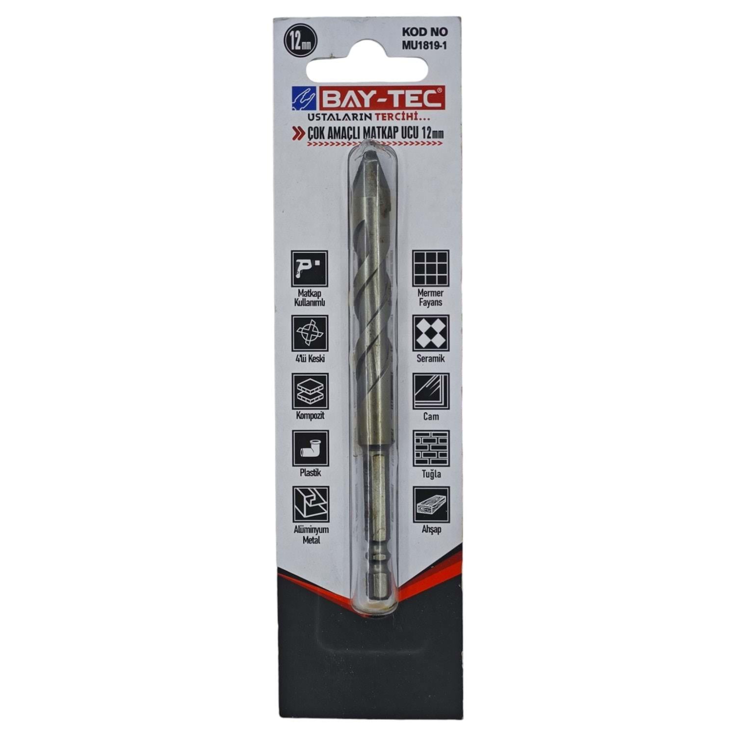 BAY-TEC 12 MM ÇOK AMAÇLI MATKAP UCU