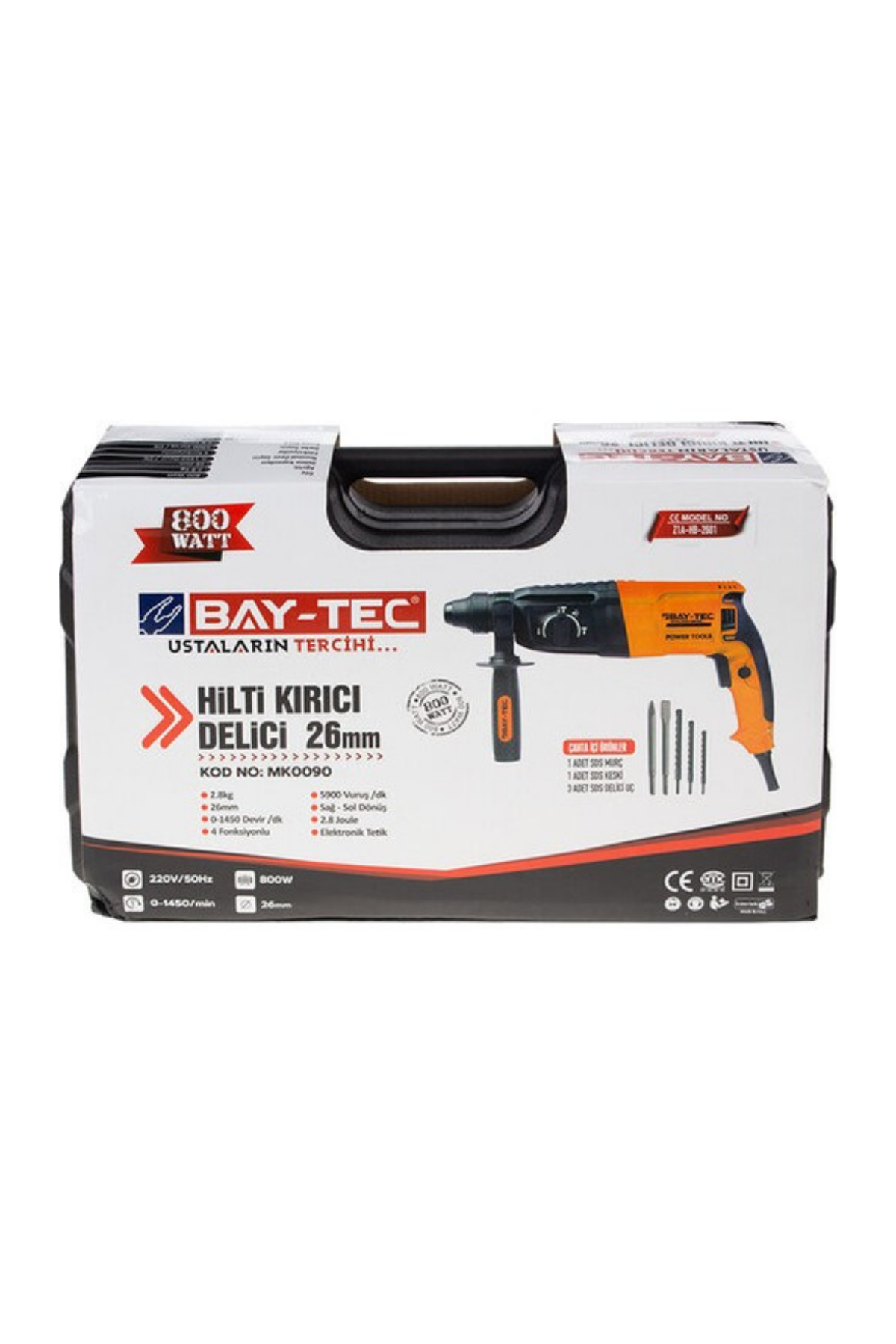 BAY-TEC HİLTİ  KIRICI  DELİCİ  26mm