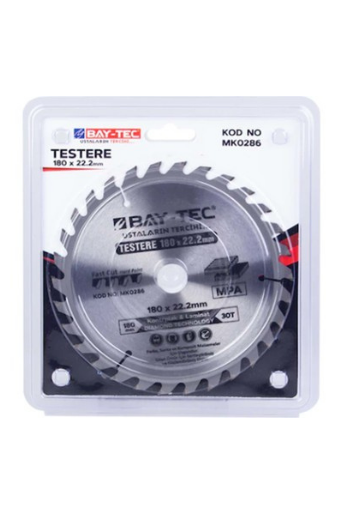 BAY-TEC SUNTA ELMAS TESTERE 180 X 22-23mm