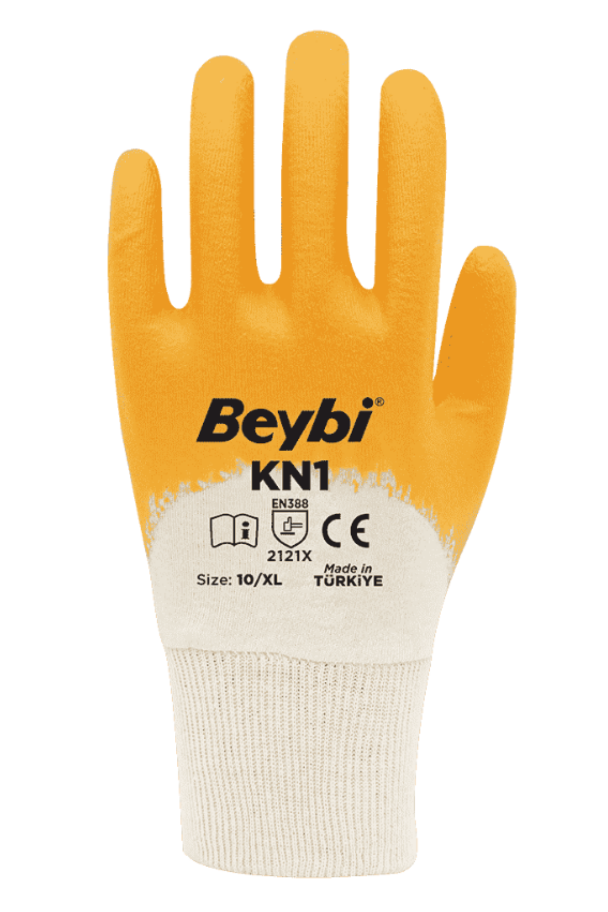 BEYBİ SARI-BEYAZ NİTRİL ELDİVEN KN-1 NO:9
