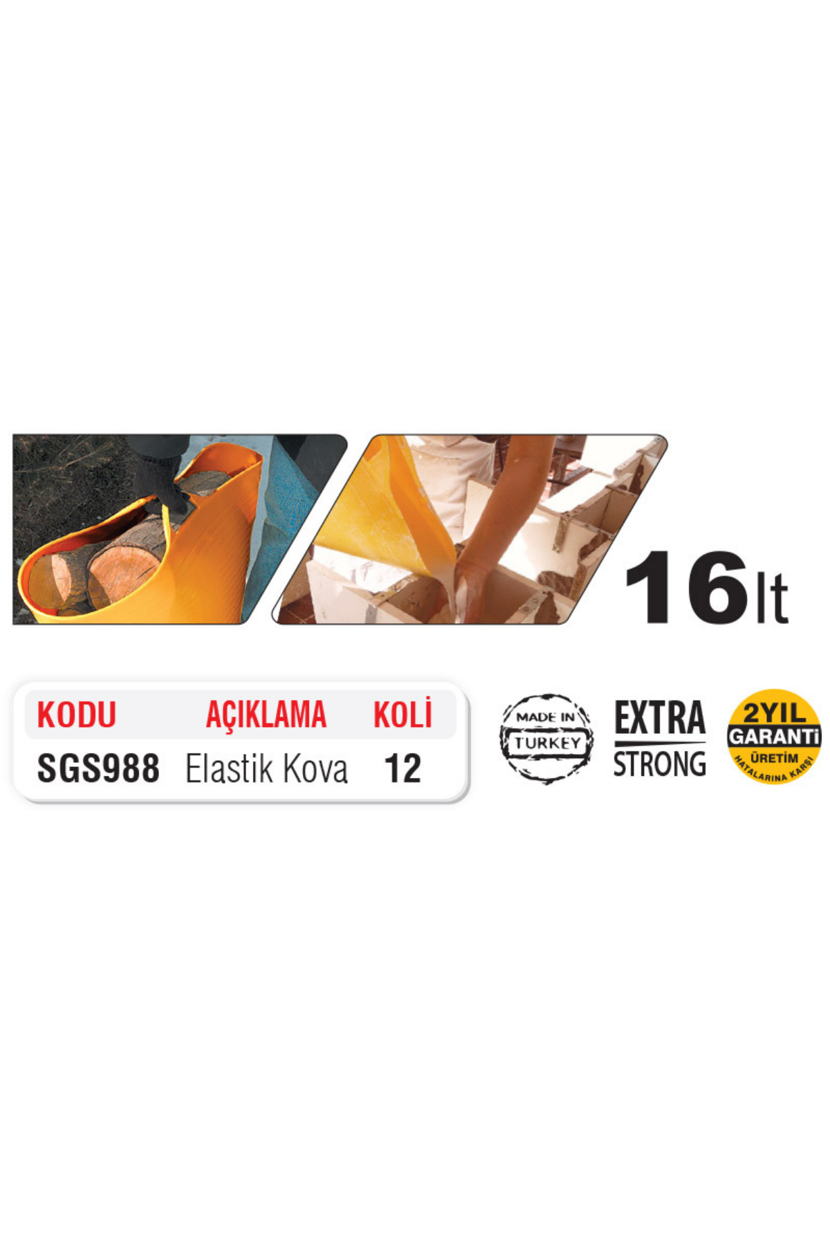 ELASTİK KOVA 16 LT