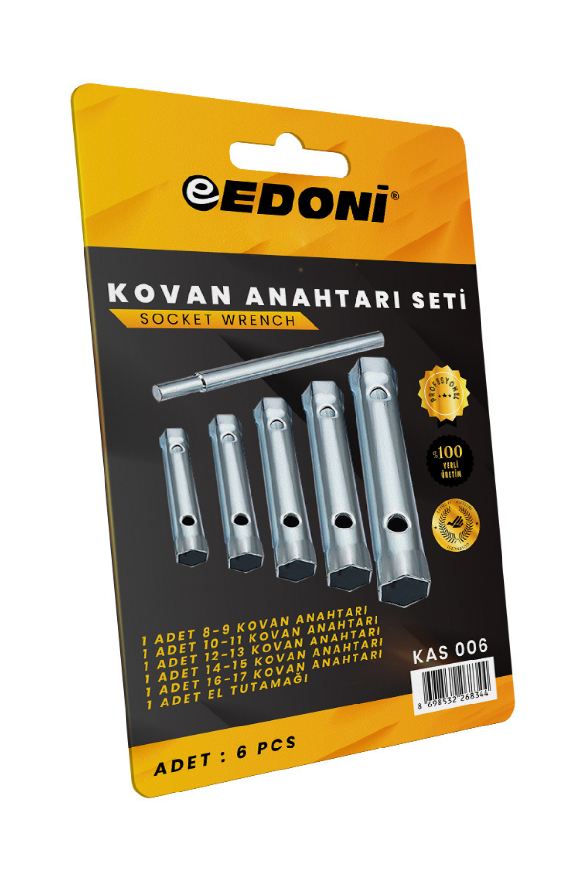 ELTOS EDONİ KOVAN ANAHTARI SETİ 6 PCS
