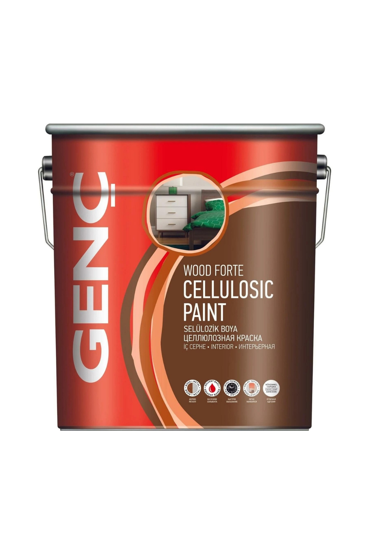 GENÇ SELÜLOZİK MAT SİYAH BOYA 12 KG