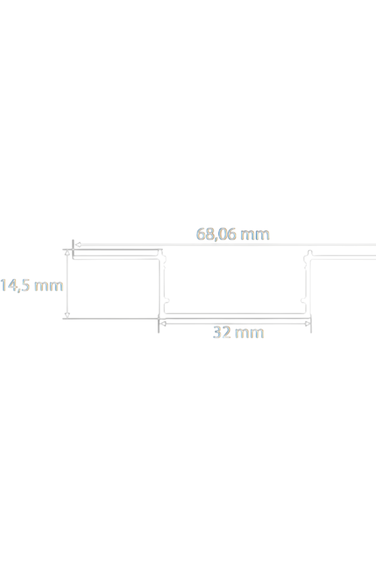 GLOBAL TRİMLES ALÇIPAN LED PROFİLİ (EN=32 MM)