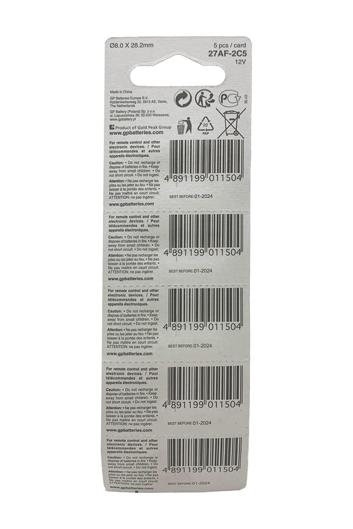 GP 23A ZİL PİLİ 12 V