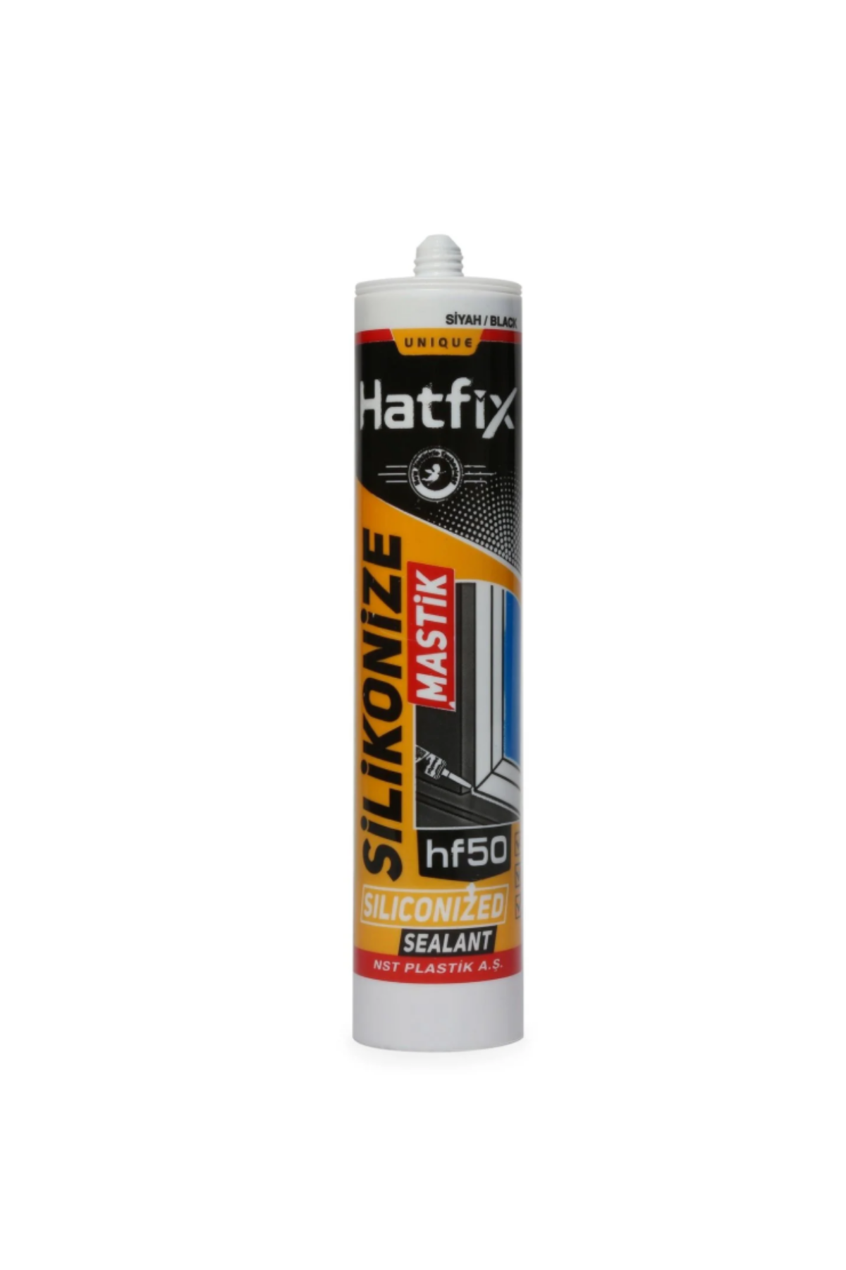 HATFİX SİLİKONİZE MASTİK SİYAH HF 50