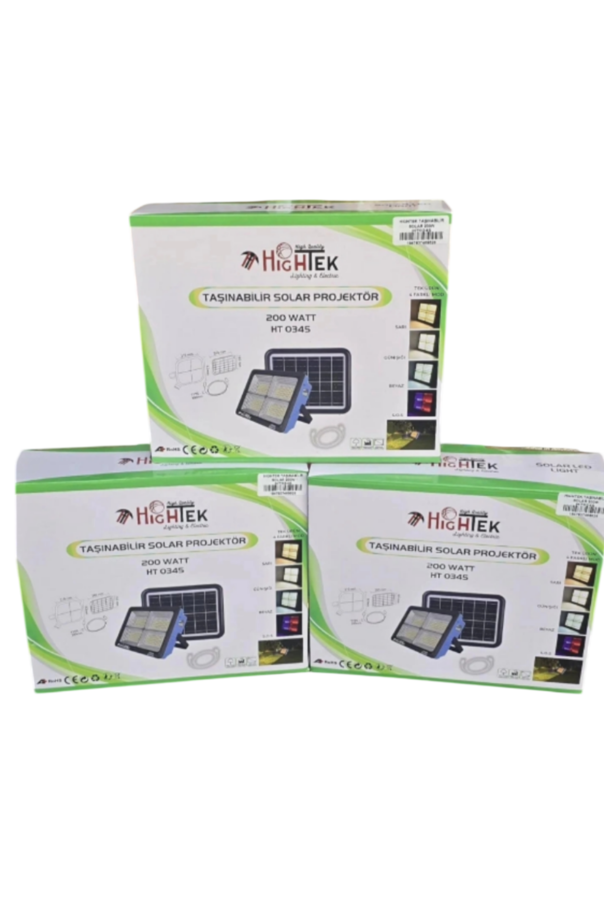 HİGHTEK TAŞINABİLİR SOLAR PROJEKTÖR (200 W & 16000 LUMEN)