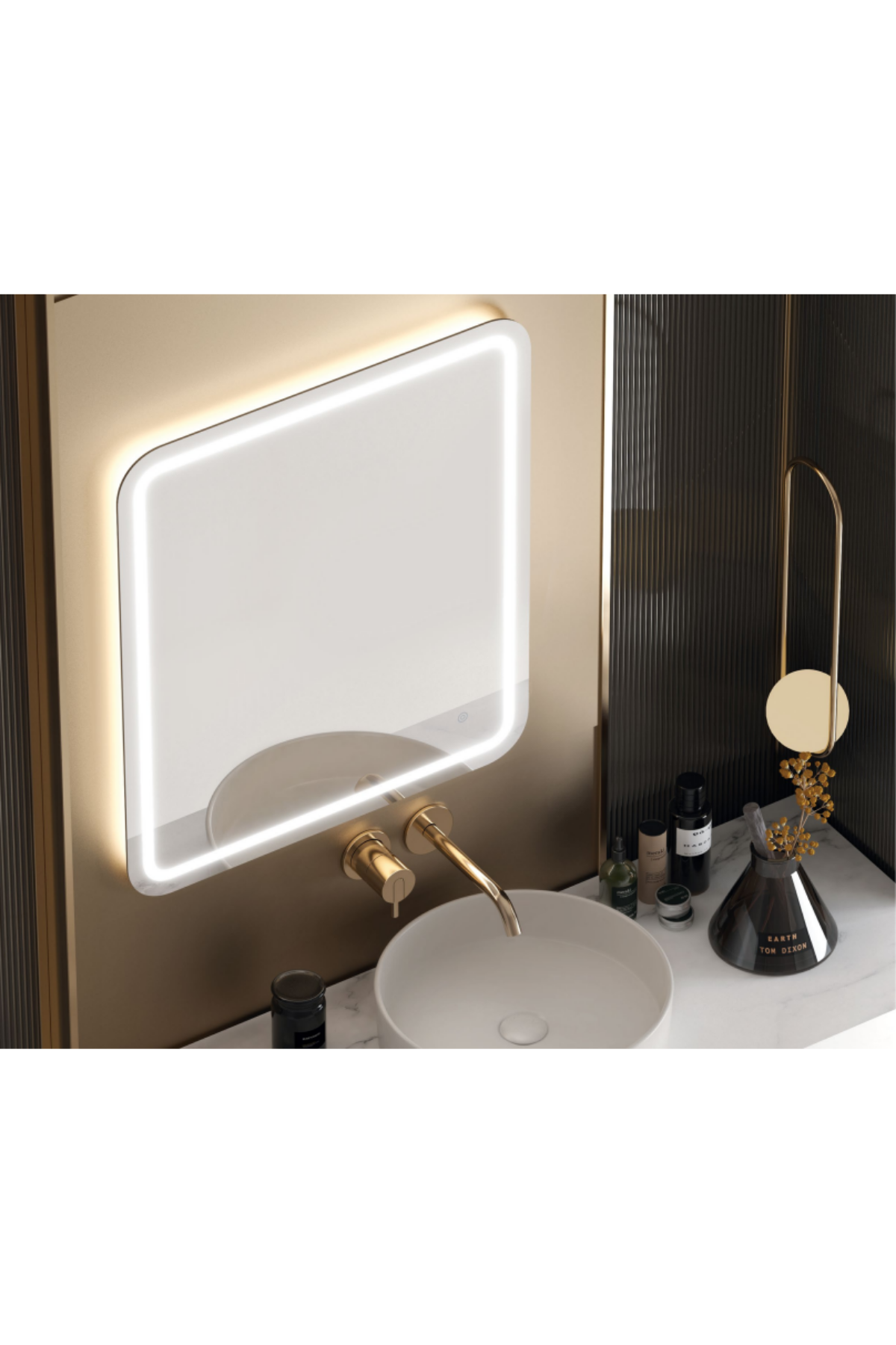 İBİZA SATİNALI DOKUNMATİK SENSÖR LED AYNA (60X80 CM & 6500 K)