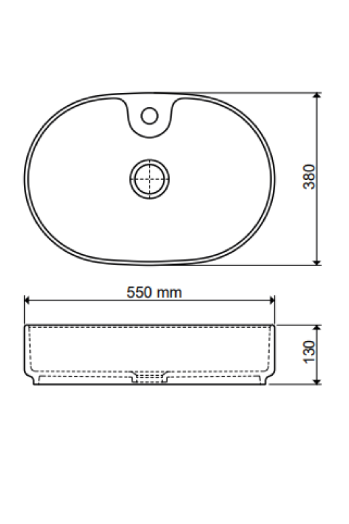 İDEA LOOK 55 CM TEZGAH ÜSTÜ LAVABO