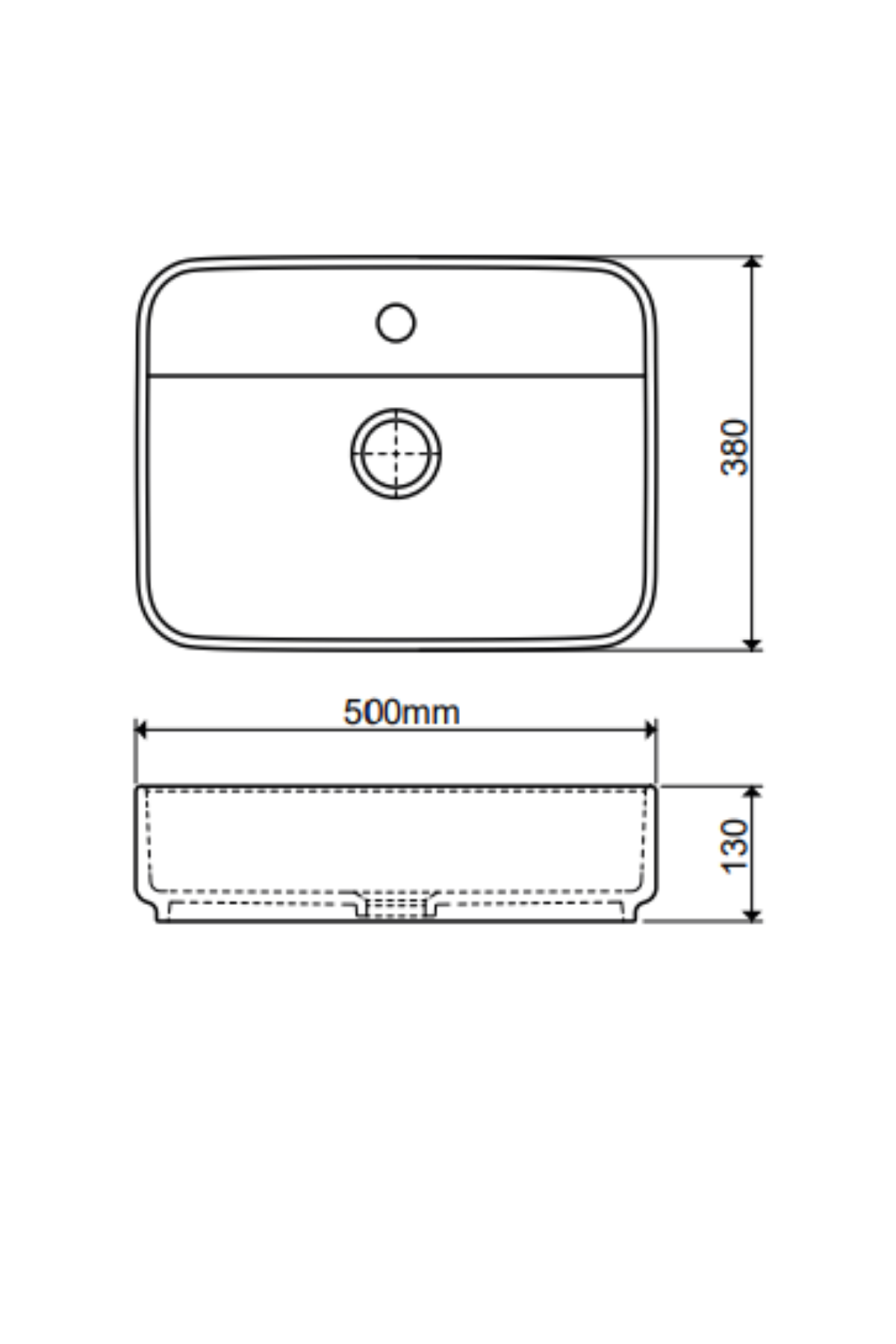 İDEA MODE 50 CM TEZGAH ÜSTÜ LAVABO