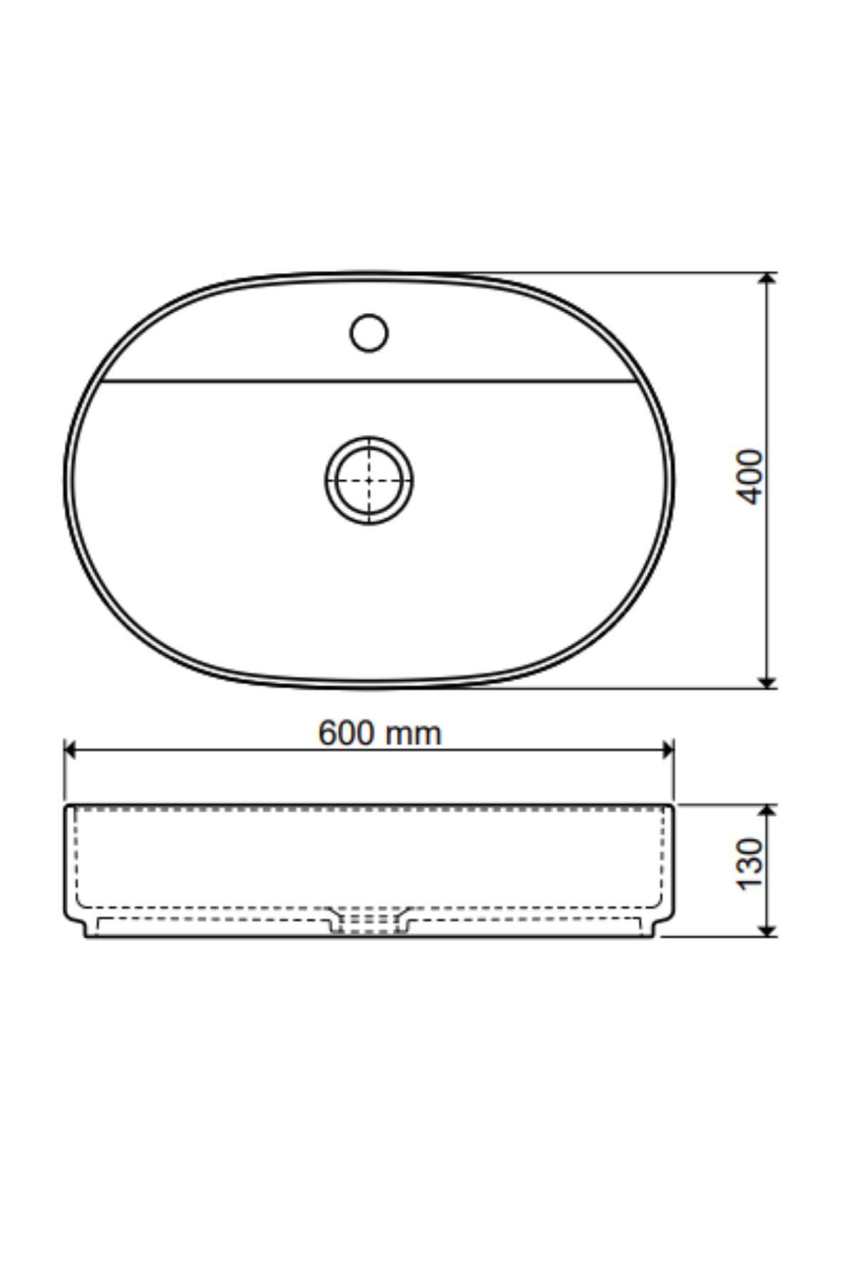 İDEA MOON 60 CM TEZGAH ÜSTÜ LAVABO