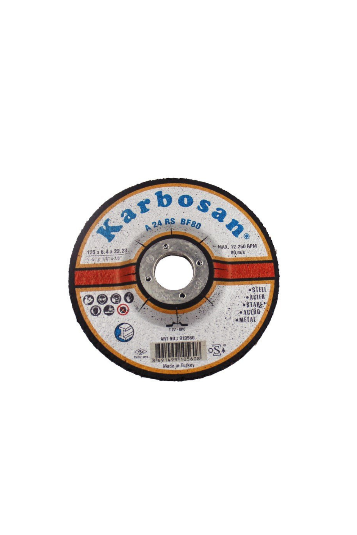 KARBOSAN BOMBELİ FLEX TAŞLAMA TAŞI (125X6.4X22 A)
