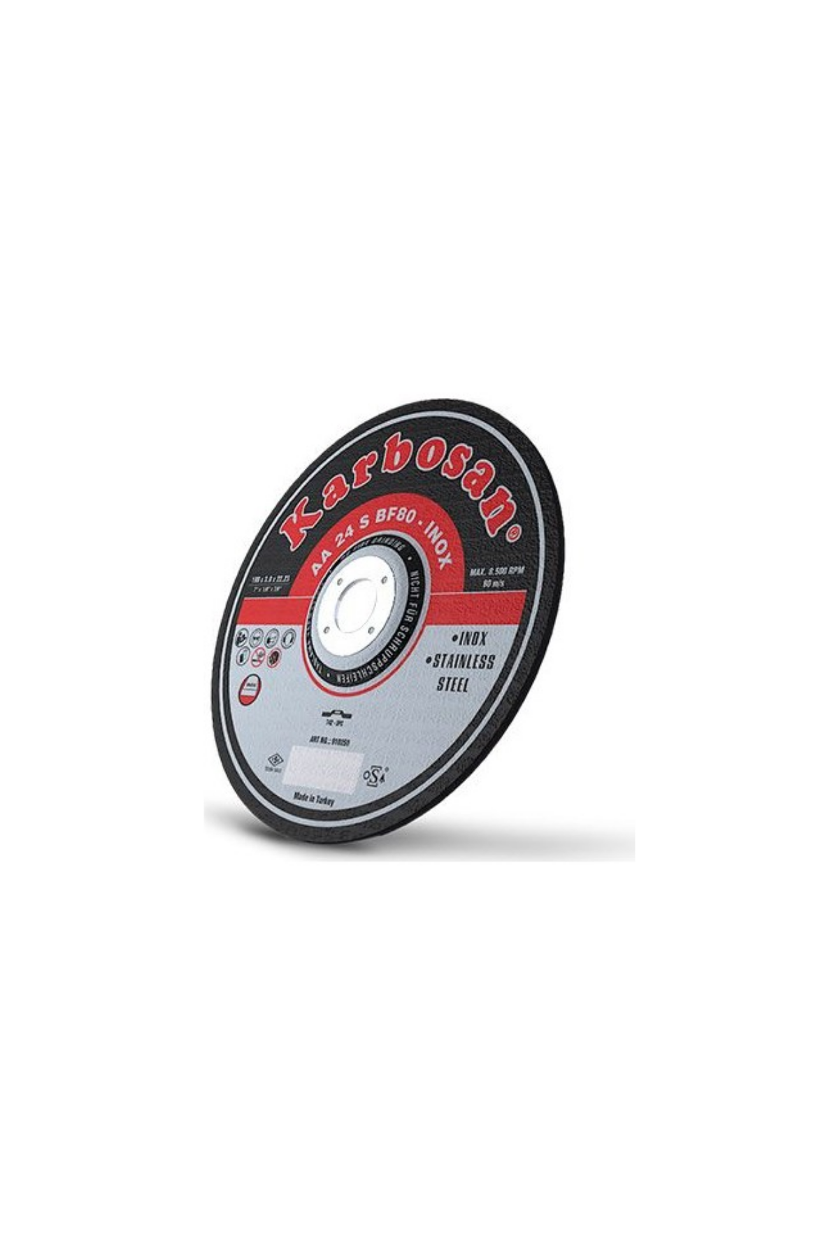 KARBOSAN INOX KESİCİ DÜZ İSPİRAL TAŞI ( 180X3.0X22 MM)