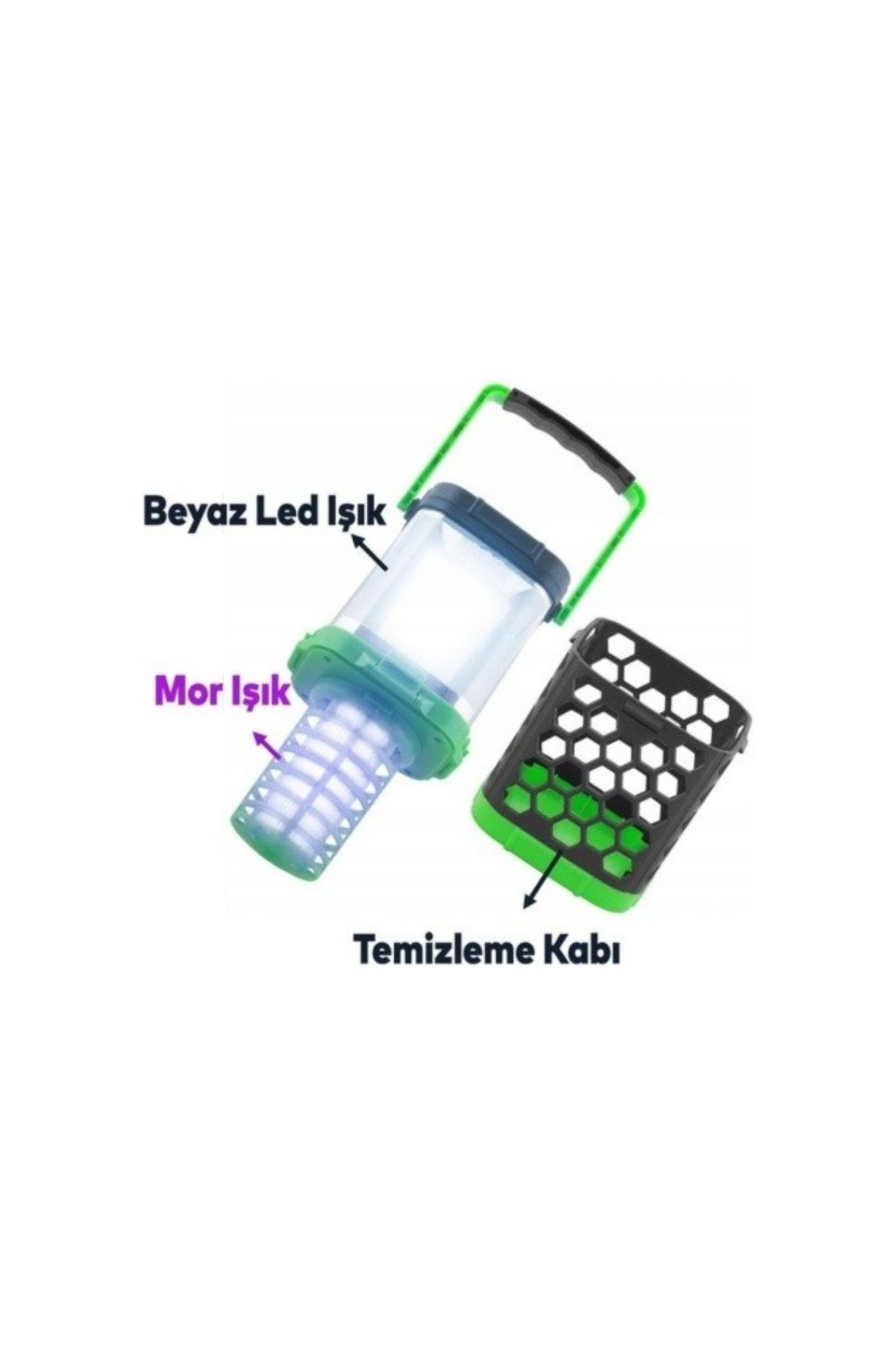 KLAUS MOR IŞIKLI KAMP LAMBASI (3 W & 1200 MAH & 200 LÜMEN)