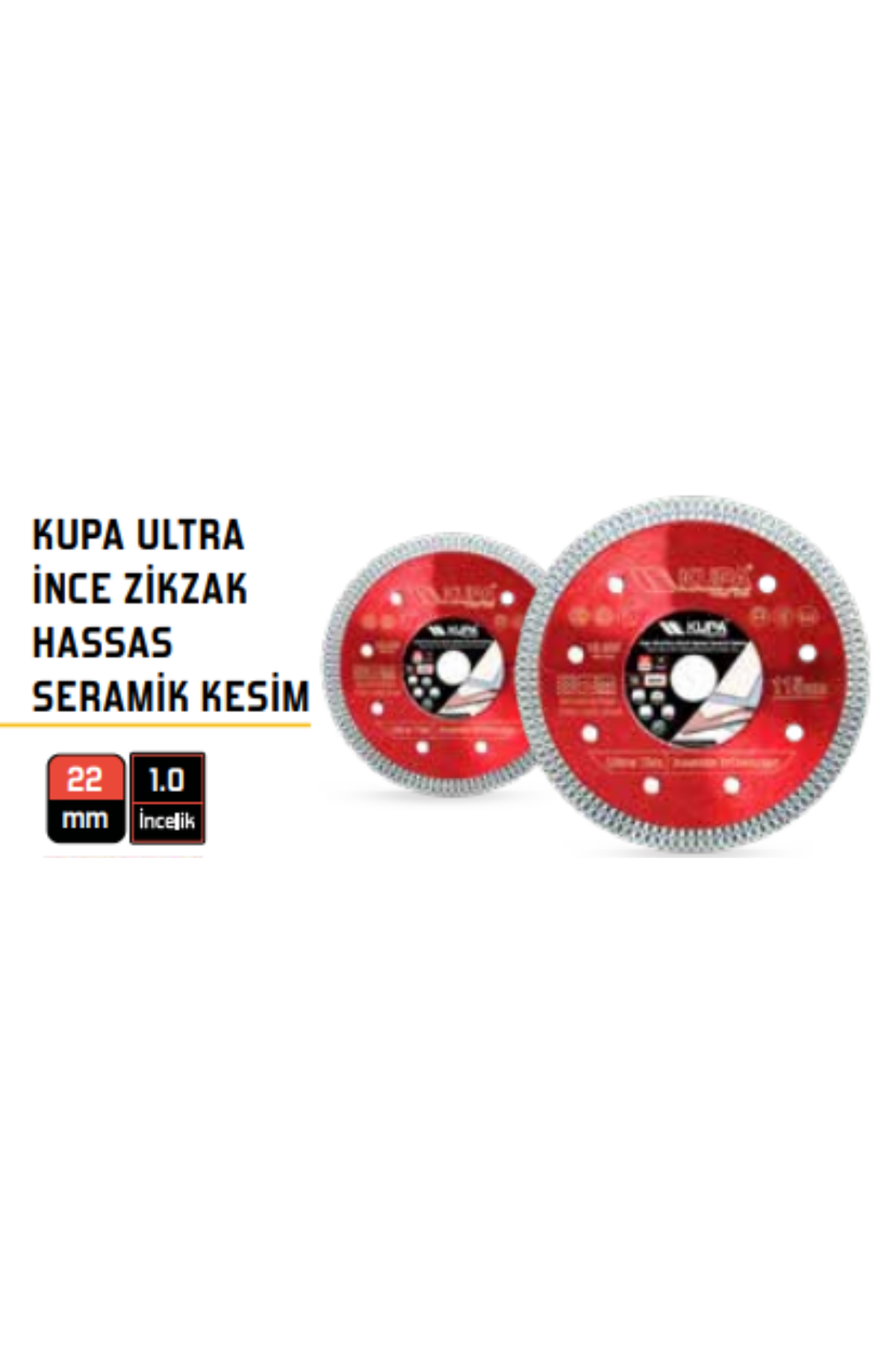 KUPA ULTRA İNCE ZİKZAK HASSAS SERAMİK KESME 115 MM