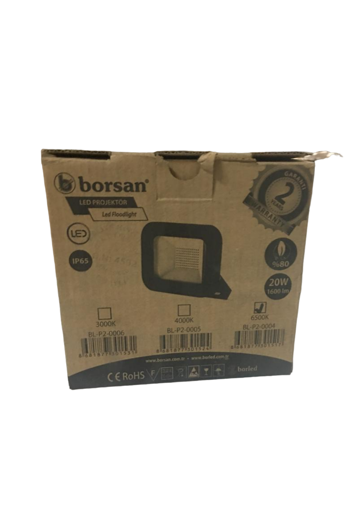 LED ECO PROJEKTÖR 20W (6500K) (BORS)