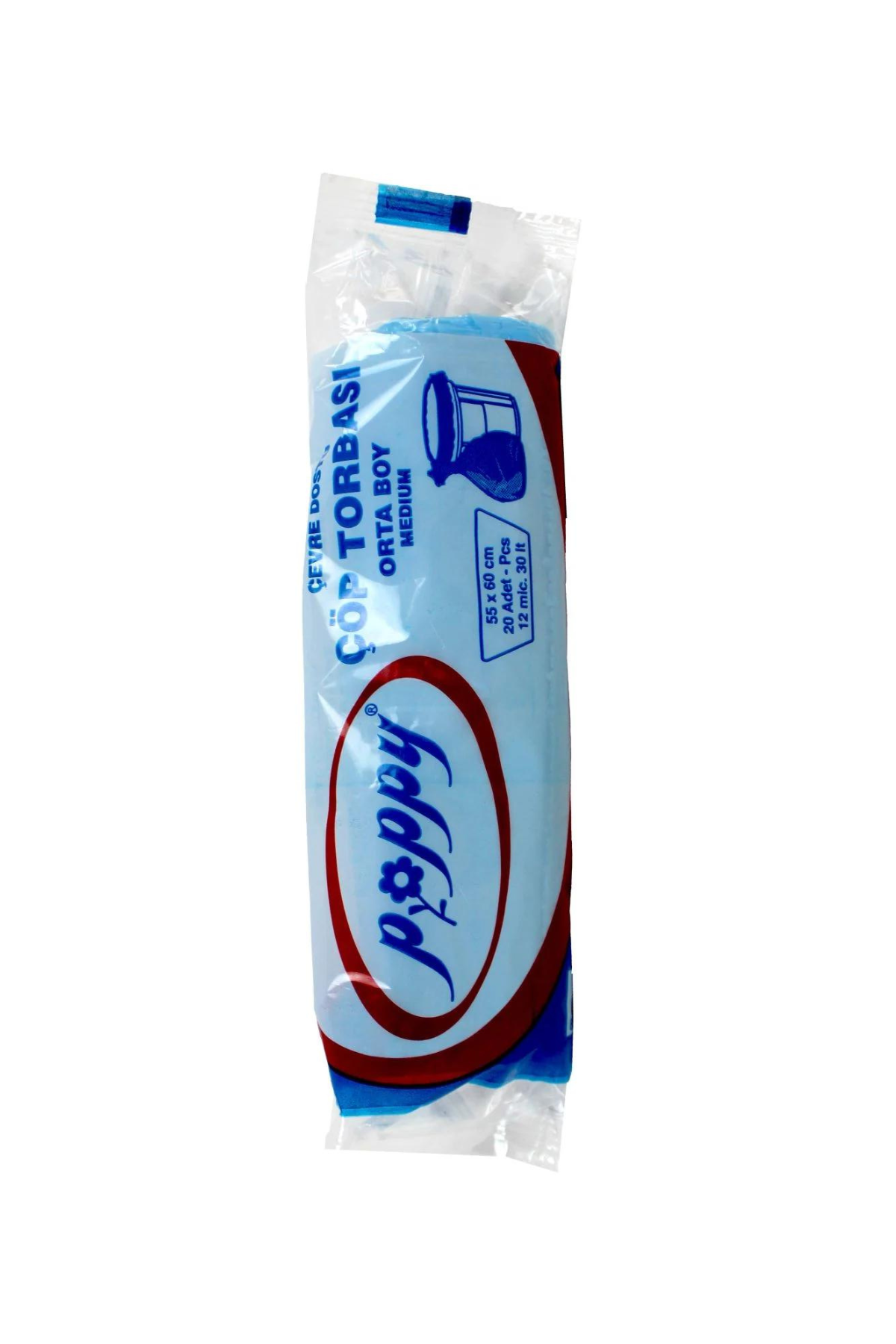 POPPY ÇÖP TORBASI 055*060 ORTA MAVİ 50 PK/KL
