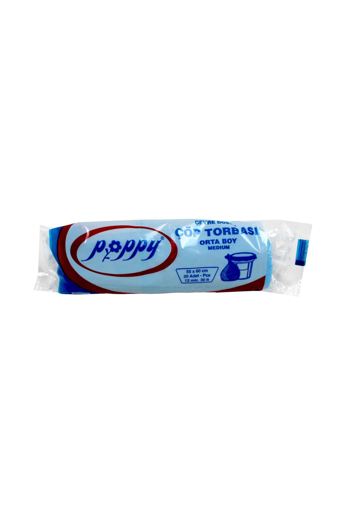 POPPY ÇÖP TORBASI 055*060 ORTA MAVİ 50 PK/KL