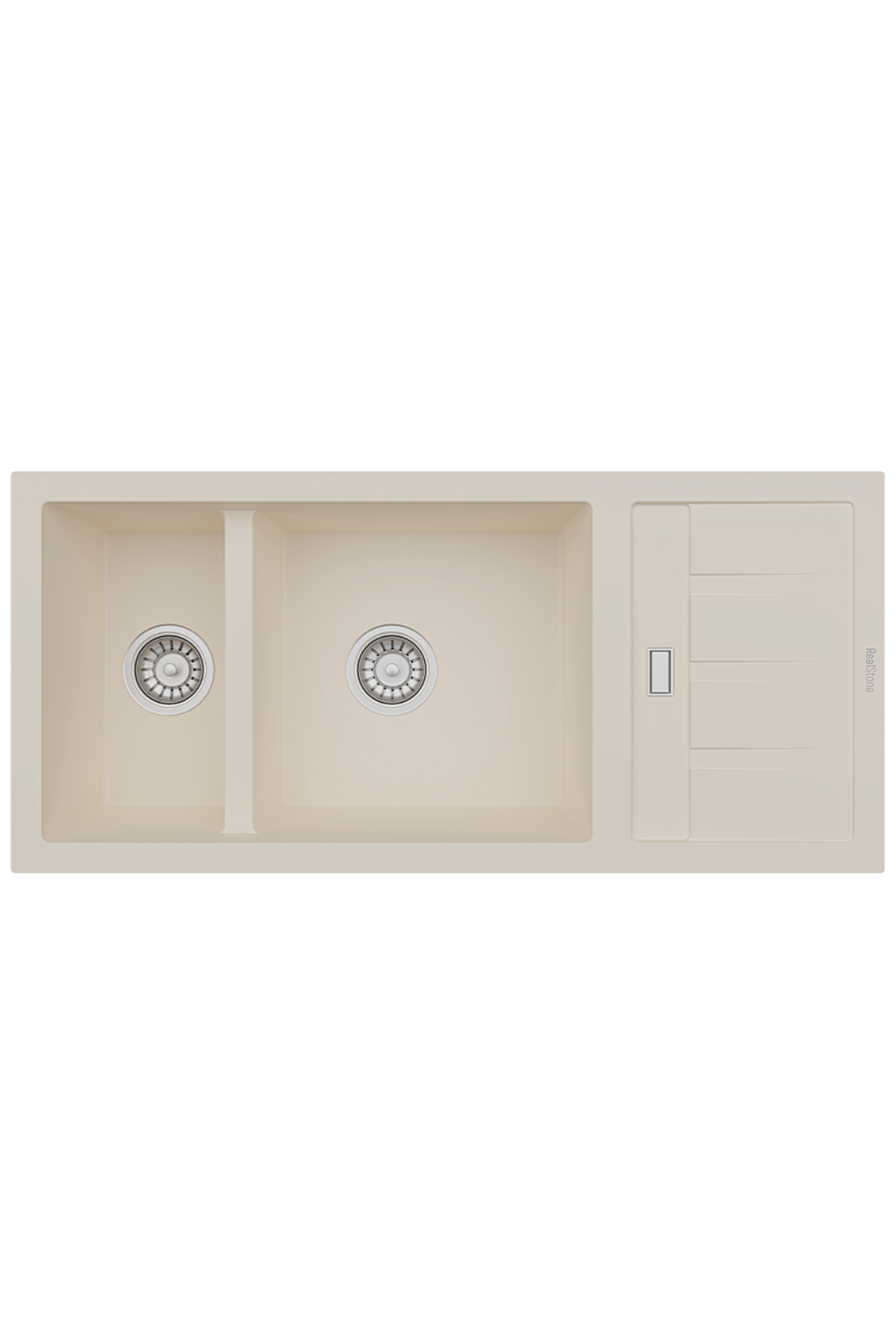 REALSTONE  P24 ARTEMİS KREM 1000X460 1.5 GÖZ DAMLALIKLI GRANİT EVİYE