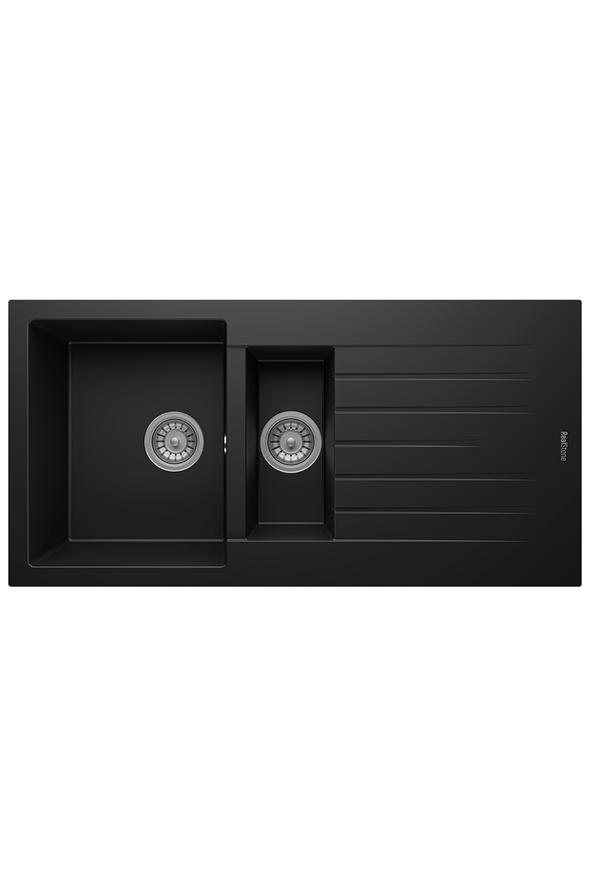 REALSTONE SİYAH  P05 TROYA 100  1000X500 1.5 GÖZ DAMLALIKLI GRANİT EVİYE