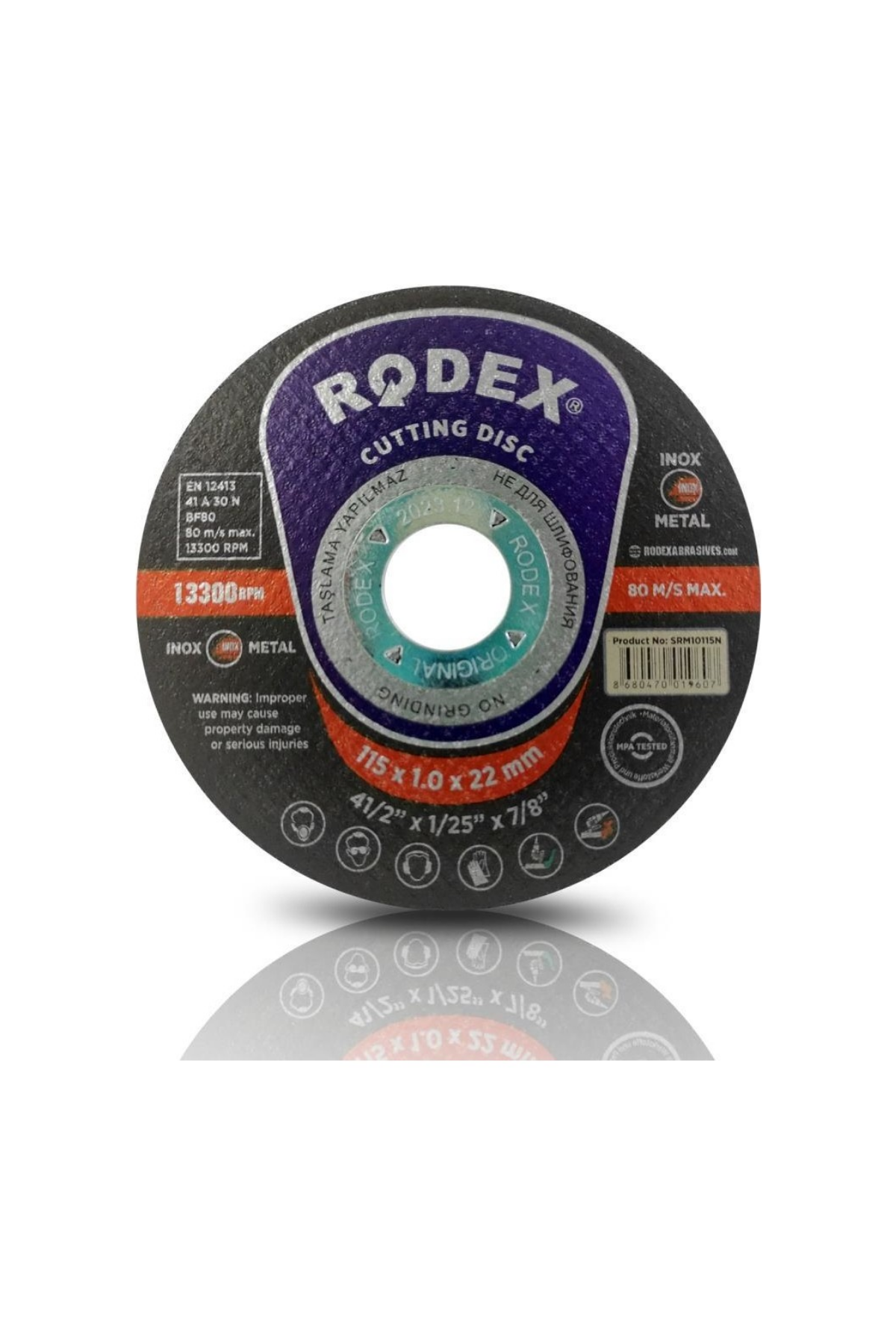 RODEX INOXMETAL KESİCİ (115X1.0X22.23 MM)