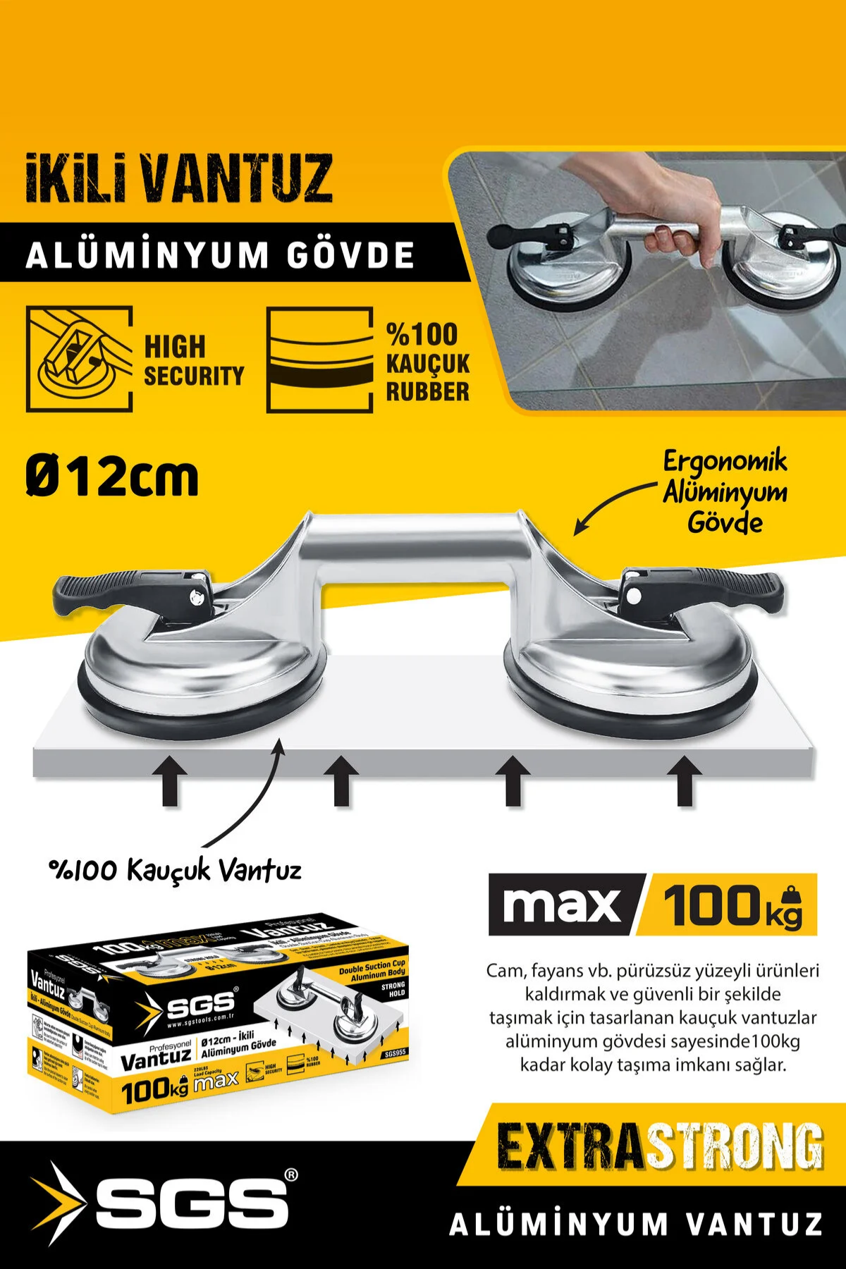 SGS ALÜMİNYUM 2 Lİ VANTUZ