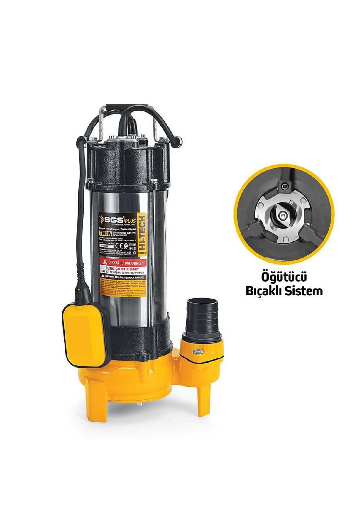 SGS FOSEPTİK BIÇAKLI DALGIÇ POMPA (1100 W & 1.5 HP)