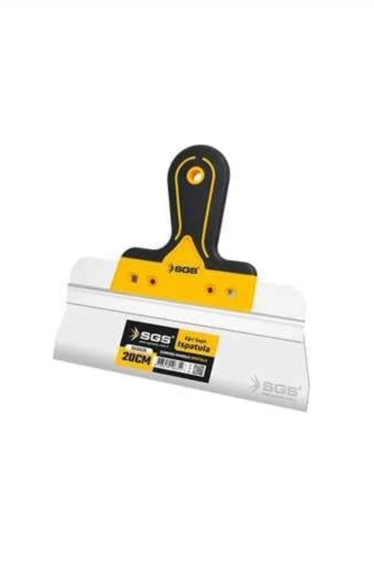 SGS PASLANMAZ ÇELİK EĞRİ SAPLI SPATULA (20 CM)