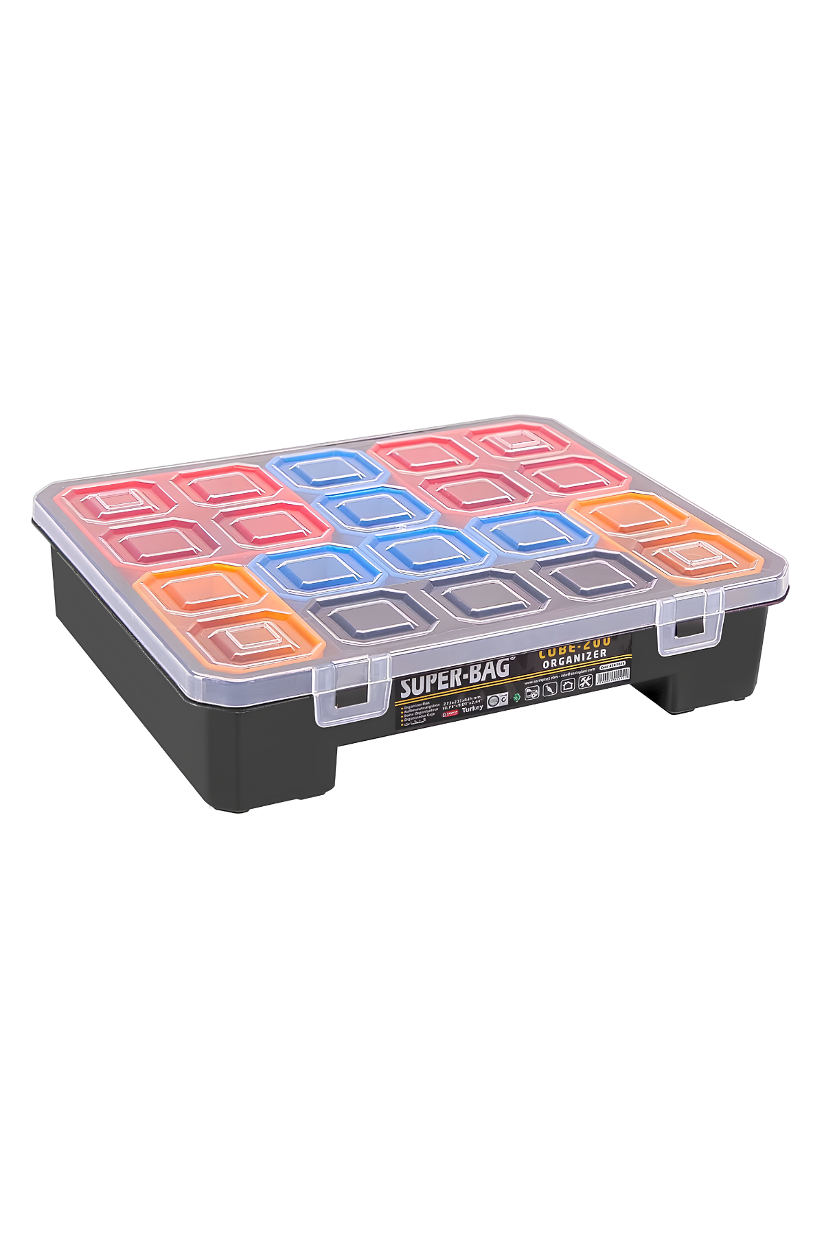 SUPER-BAG CUPE-200 ORGANİZER VİDA KUTU ASR-5026