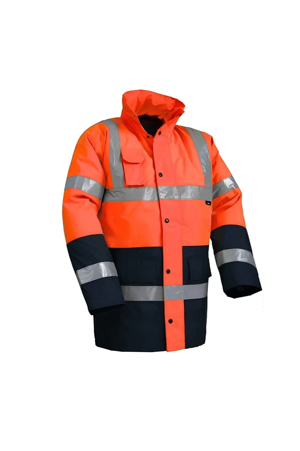 TURUNCU-LACİVERT S FOSFORLU KAPŞONLU MONT- PARKA