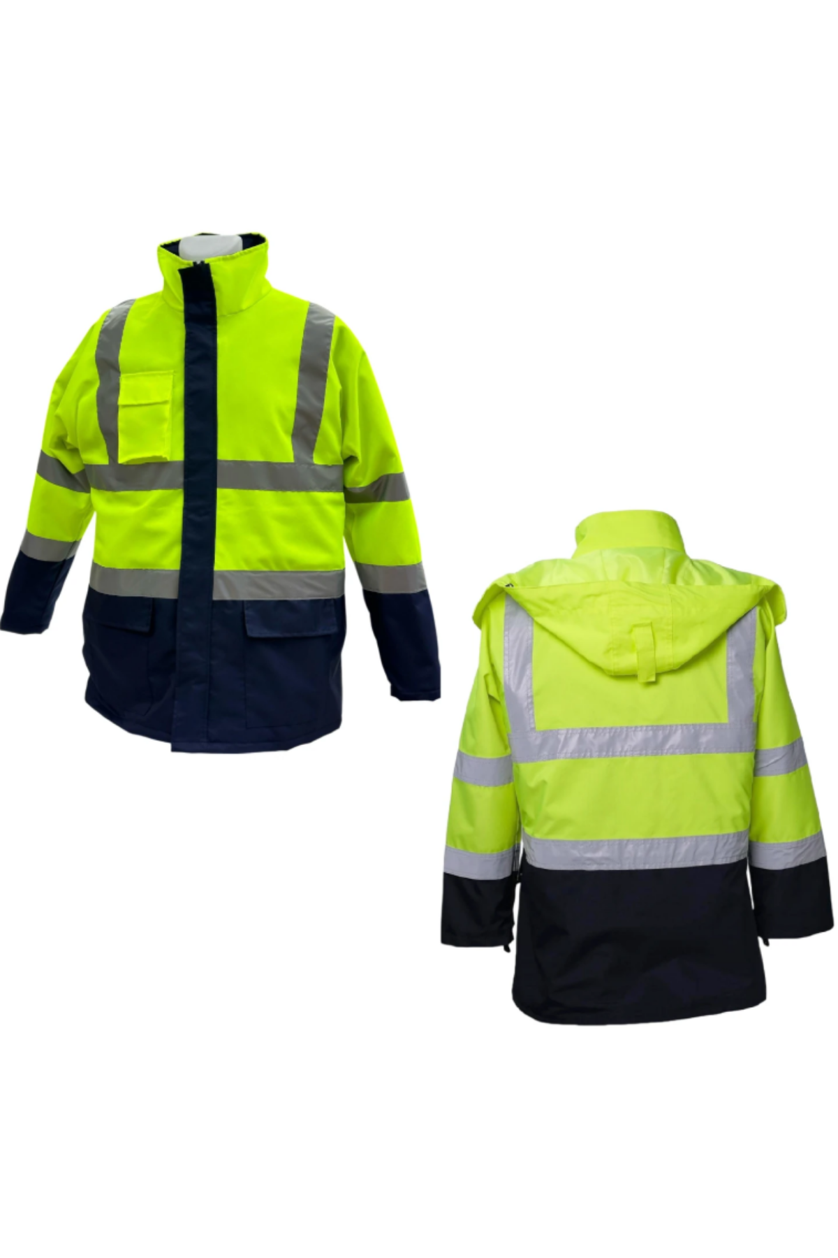 YEŞİL-LACİVERT L FOSFORLU KAPŞONLU MONT- PARKA