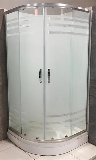 90X90 5MM KUMLU SATİNE ÇİZGİ DESENLİ KABİN