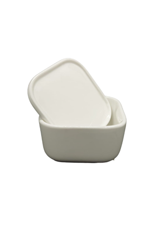 ACAR BİANCO PORSELEN KAPAKLI KASE 9X9X5 CM.